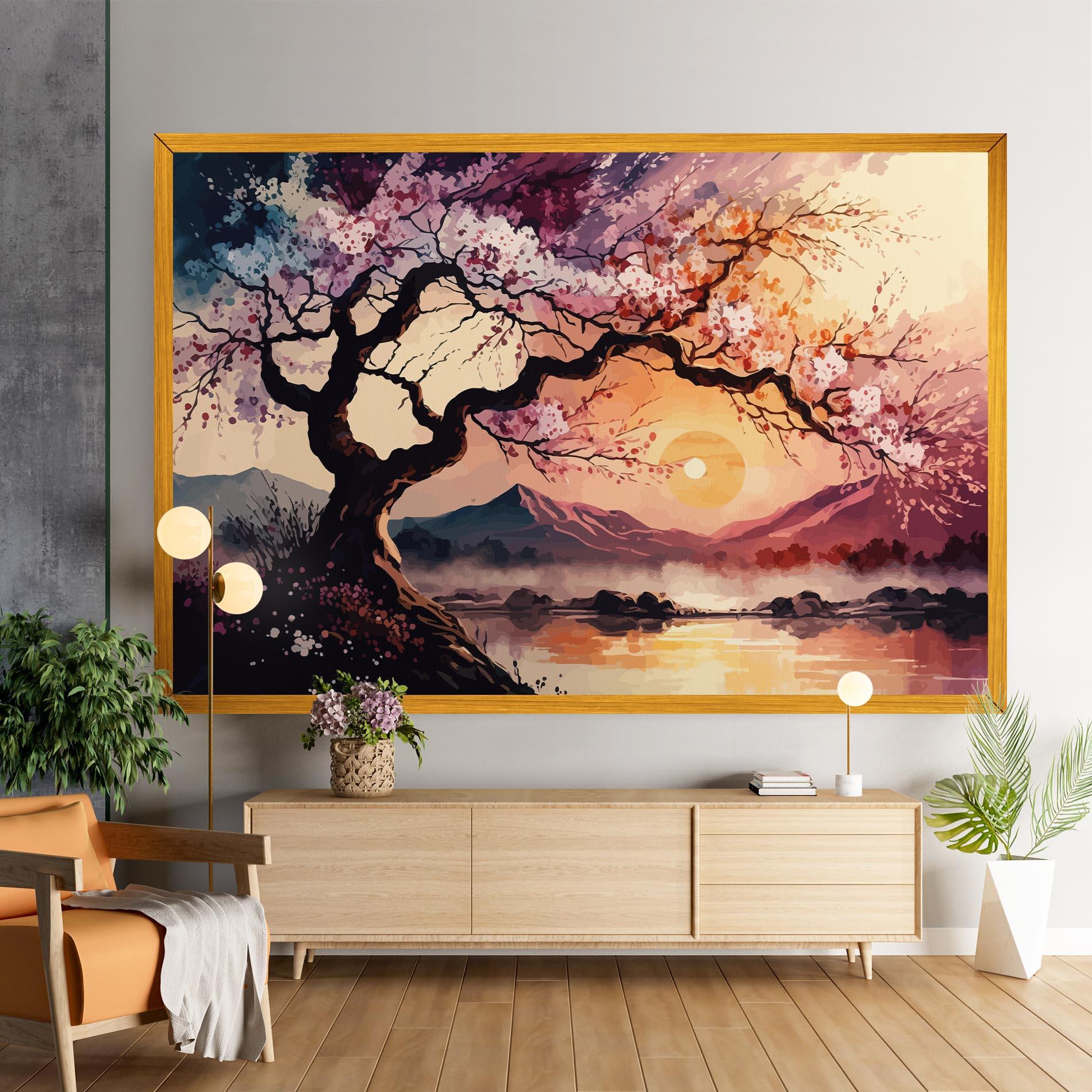 Tablou Canvas Pink Tree Nature mockup 9