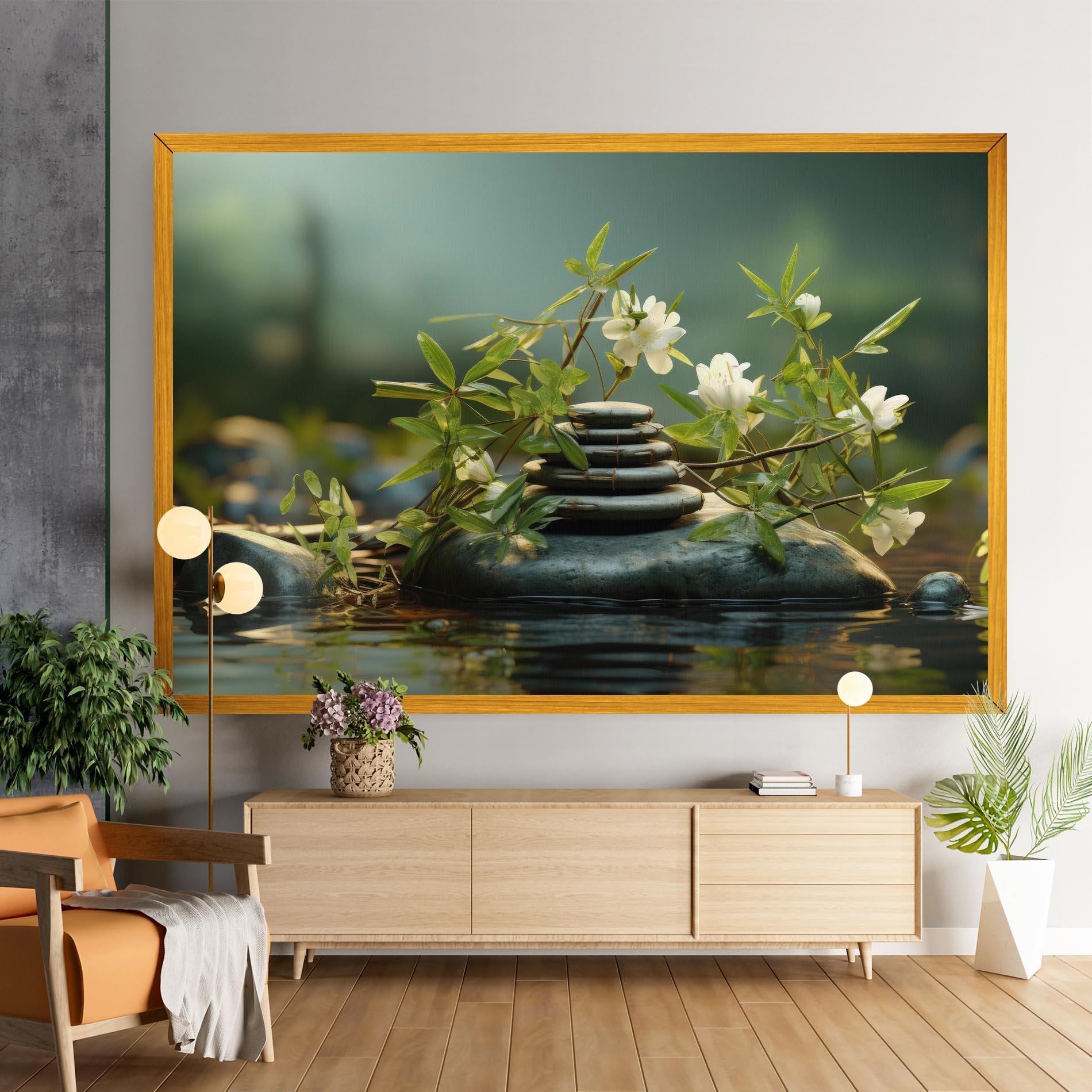 Tablou Canvas Rock Garden Pond mockup 9