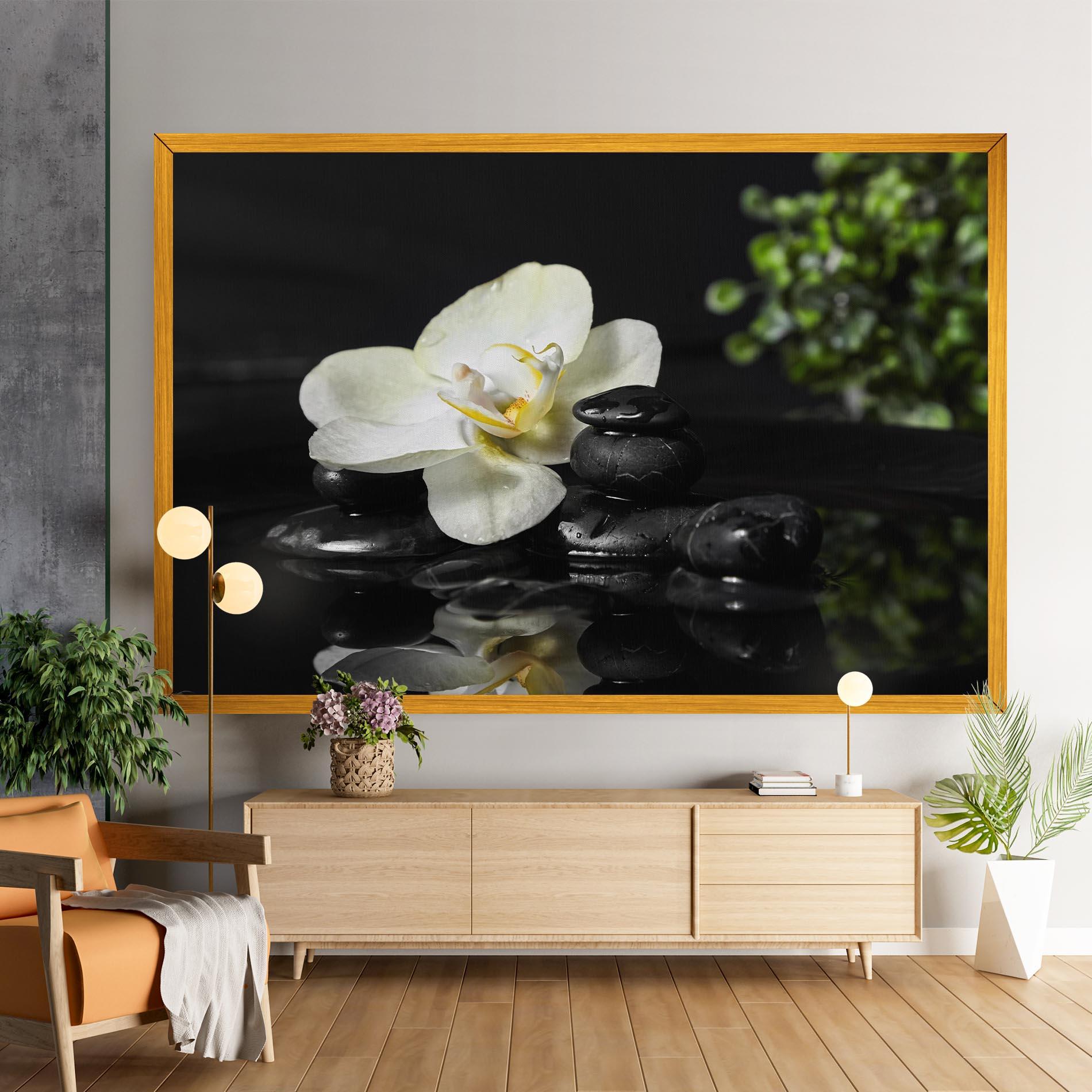 Tablou Canvas White Spa Flower mockup 9