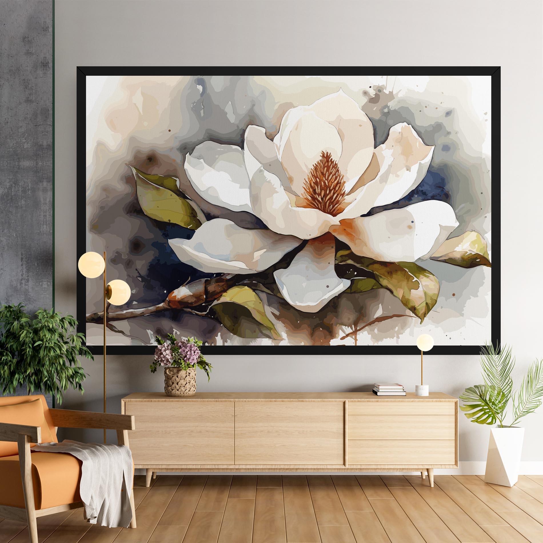 Tablou Canvas Cream Nature Flower mockup 9