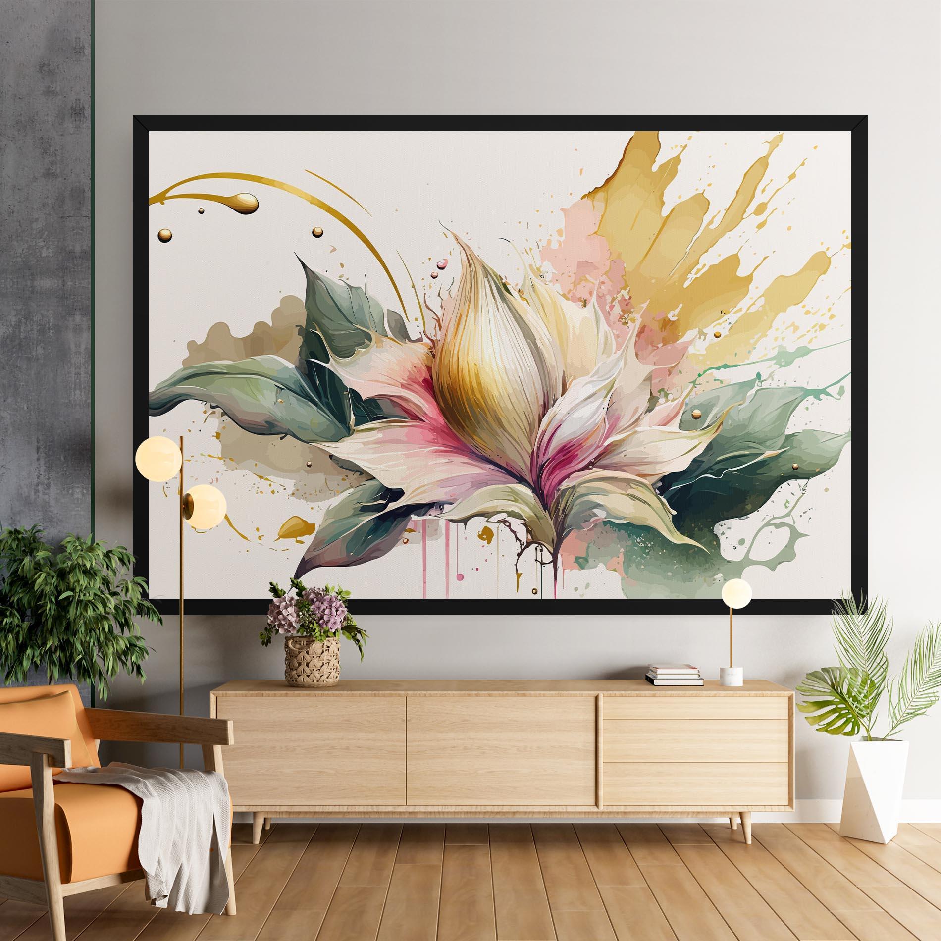 Tablou Canvas Cream Pink Nature mockup 9