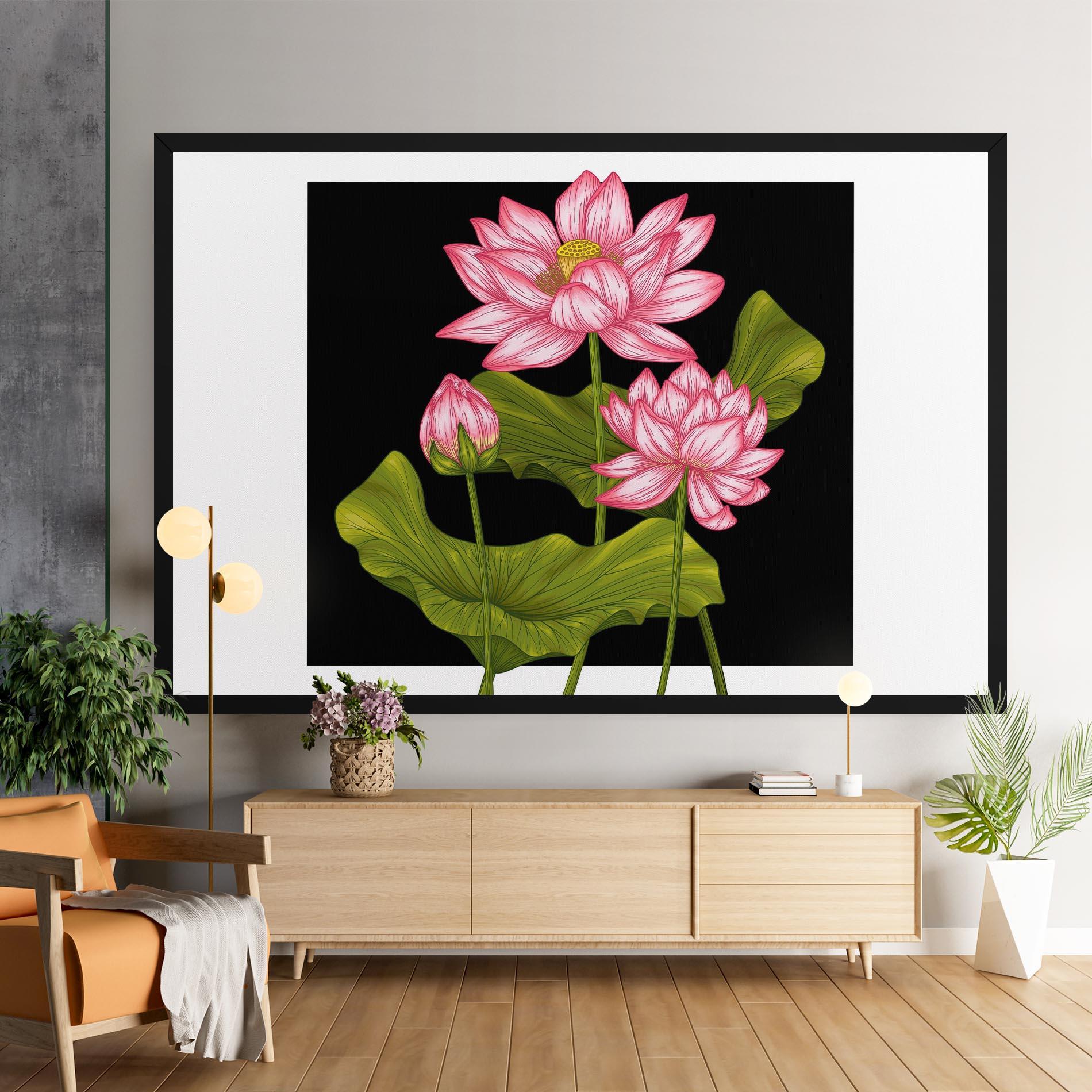 Tablou Canvas Feng Shui Flower mockup 9