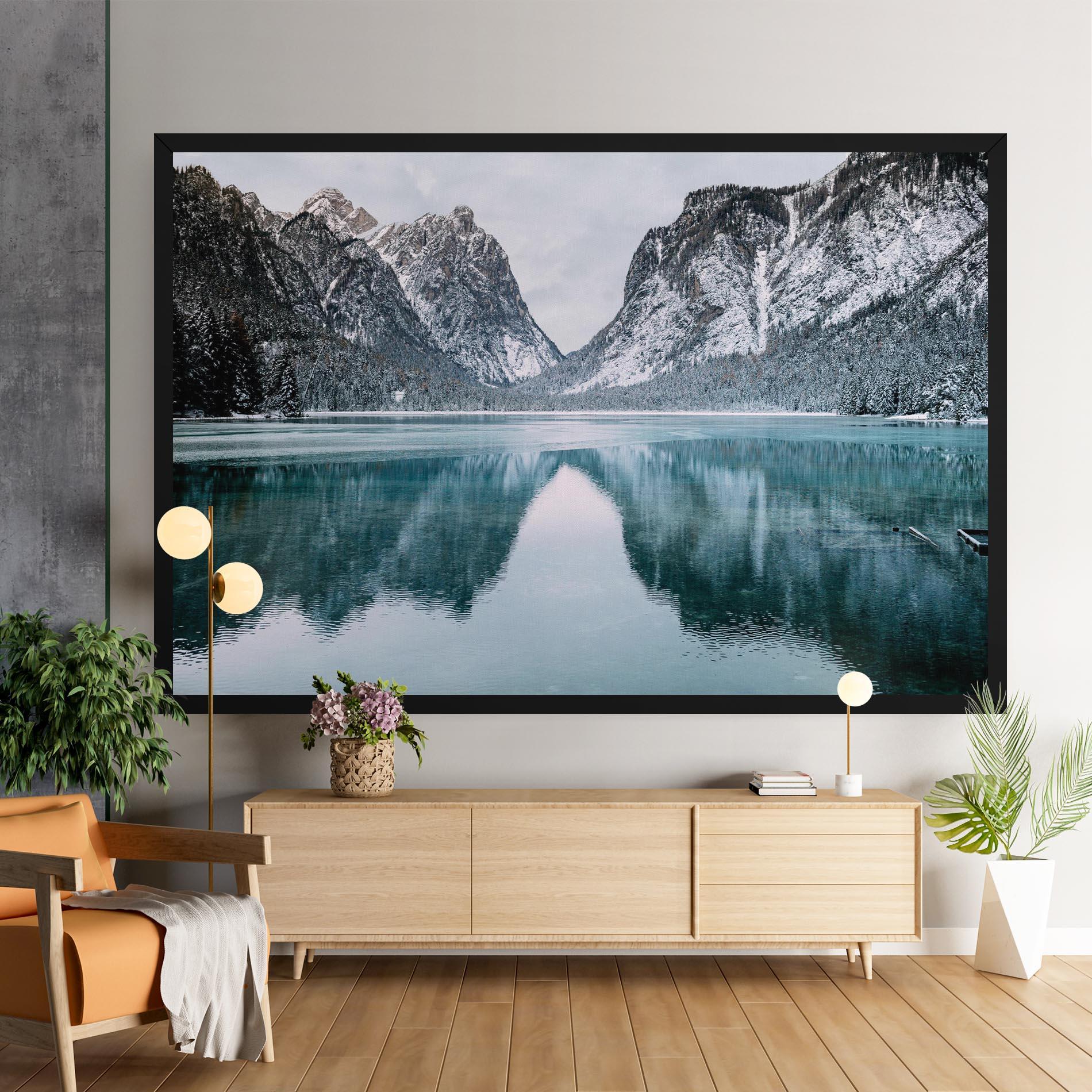 Tablou Canvas Lake Reflection Mountain mockup 9