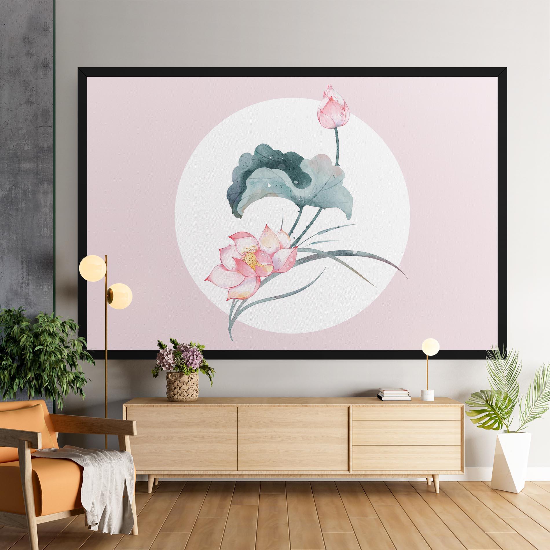 Tablou Canvas Pink Pastel Flower mockup 9