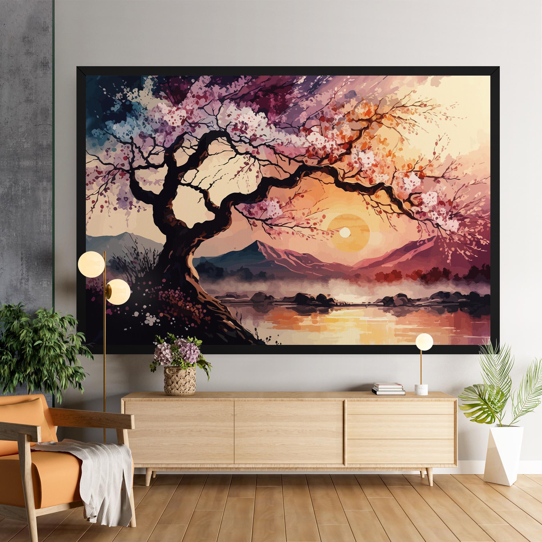 Tablou Canvas Pink Tree Nature mockup 9