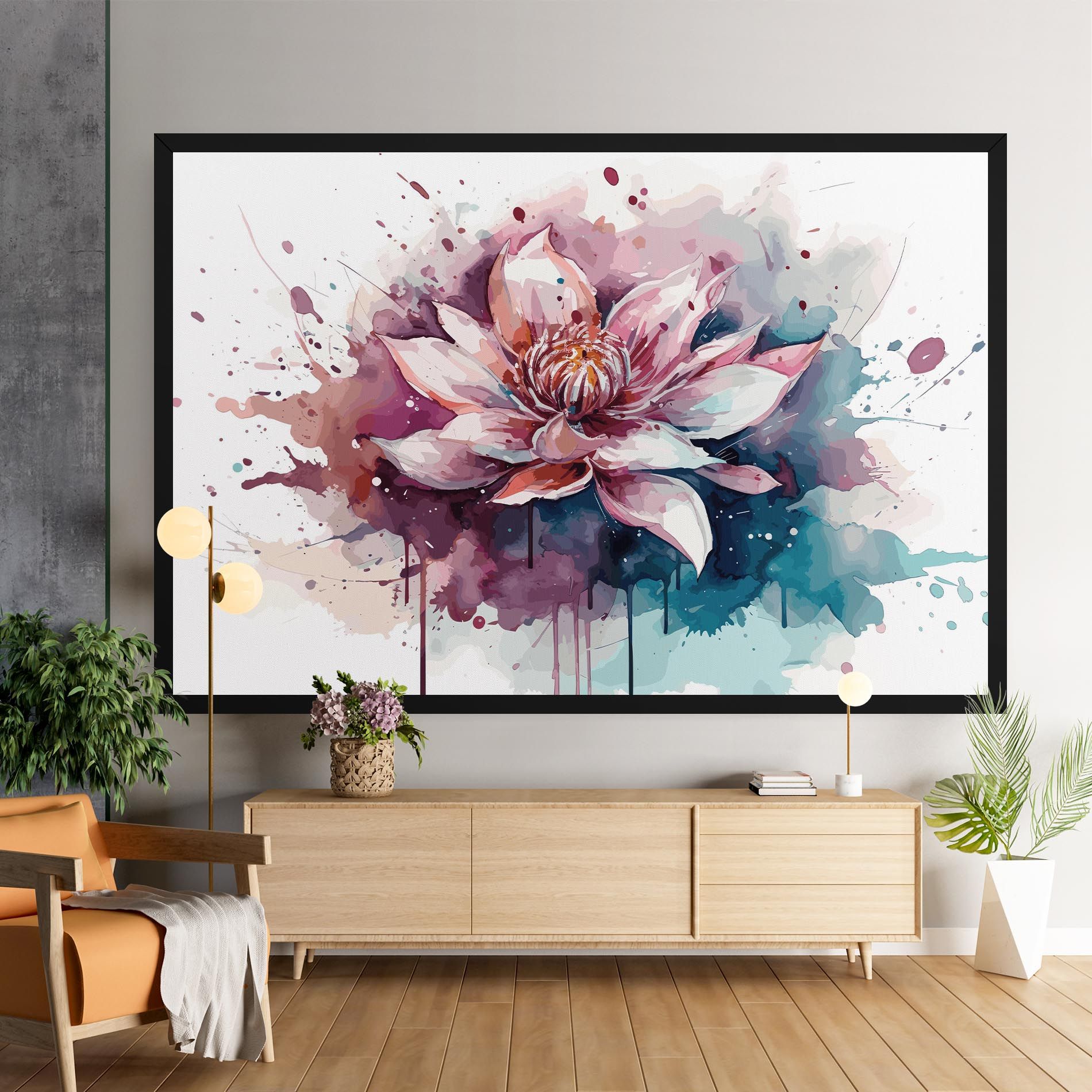 Pretty Pink Lotus Art mockup 9