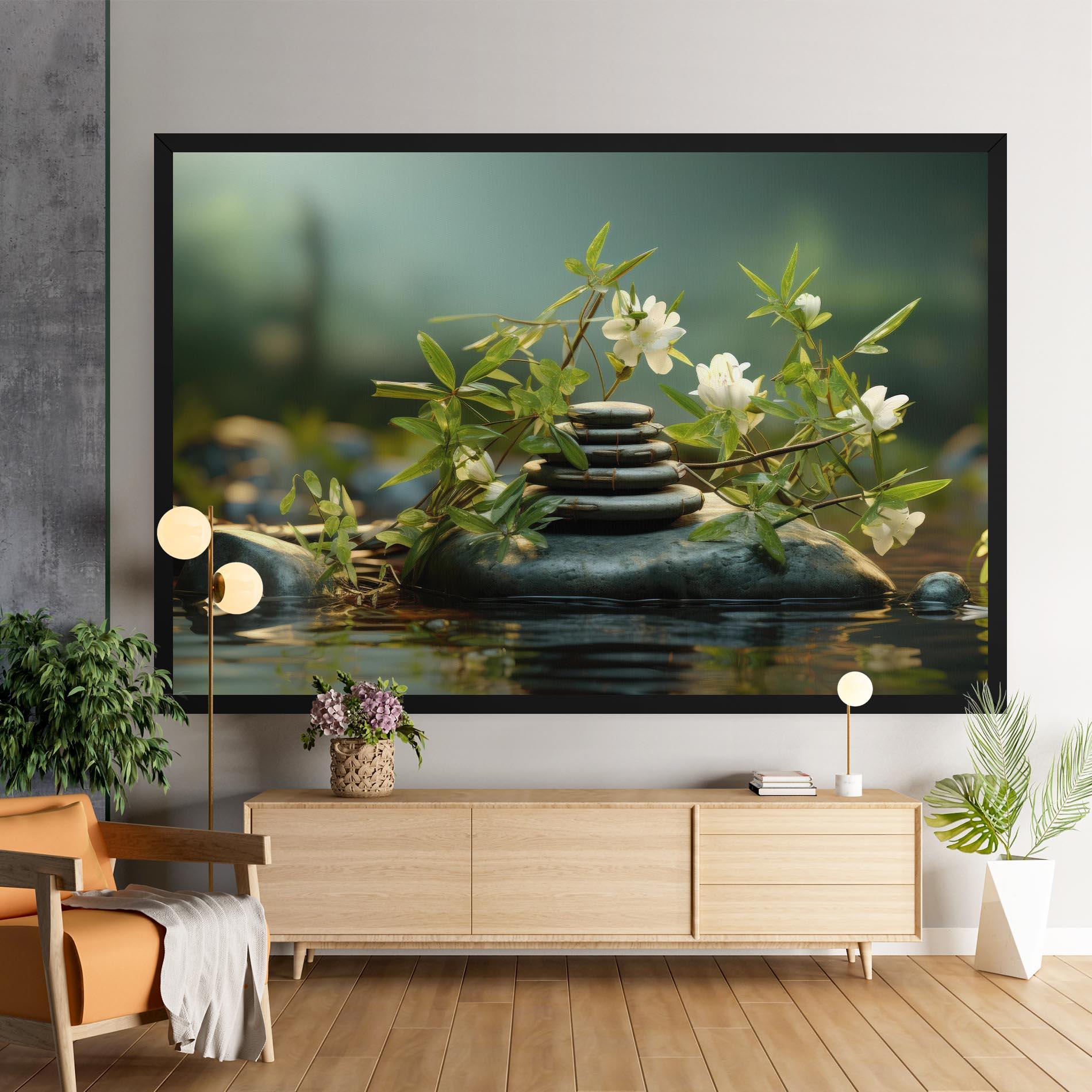 Tablou Canvas Rock Garden Pond mockup 9