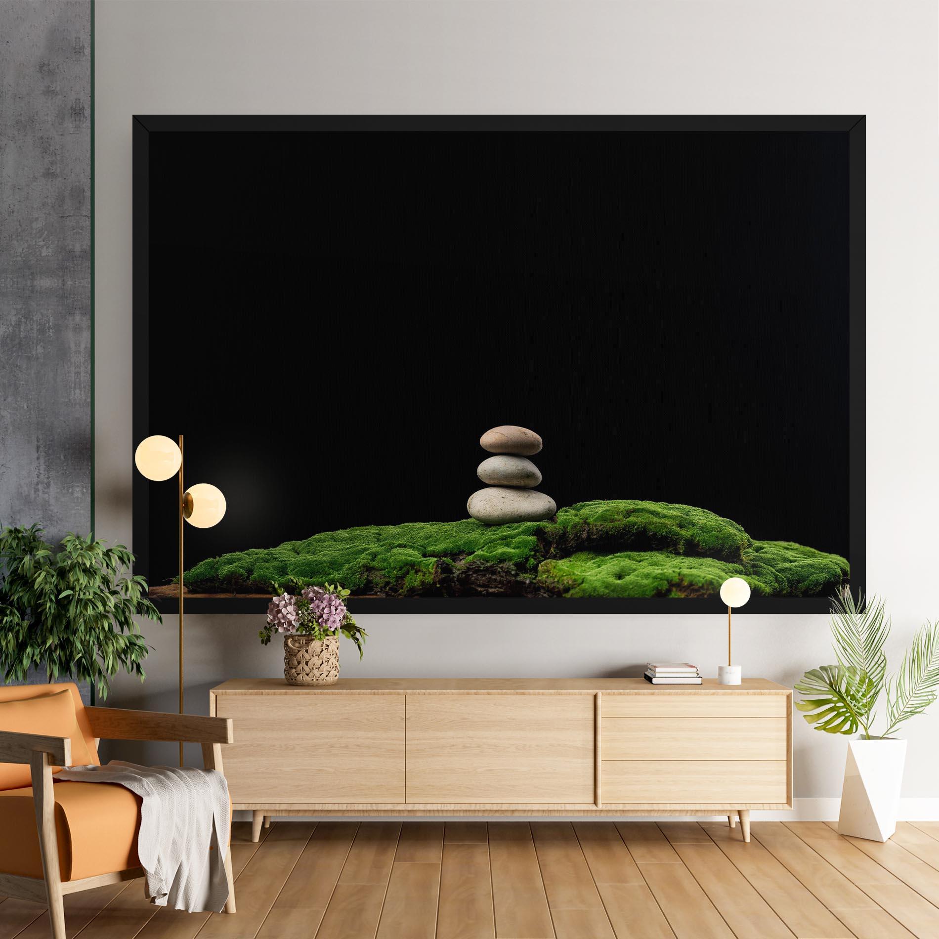 Tablou Canvas Three Stone Moss mockup 9