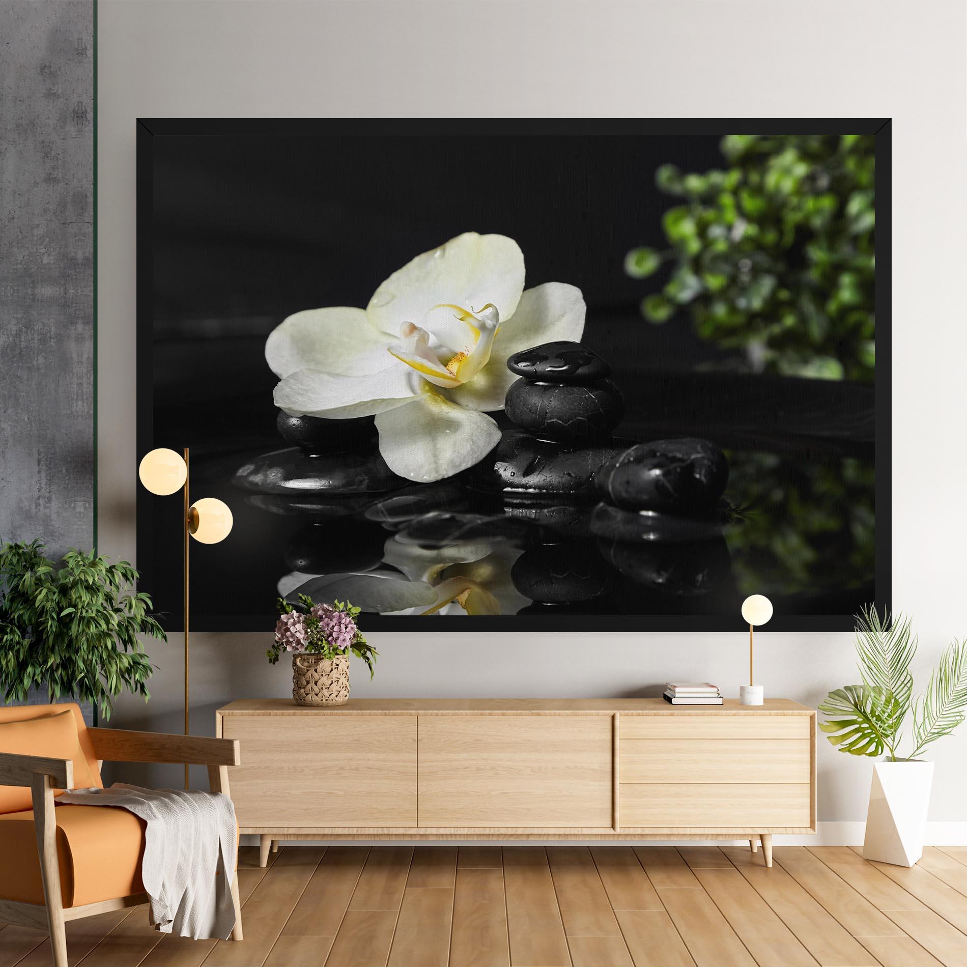 Tablou Canvas White Spa Flower mockup 9