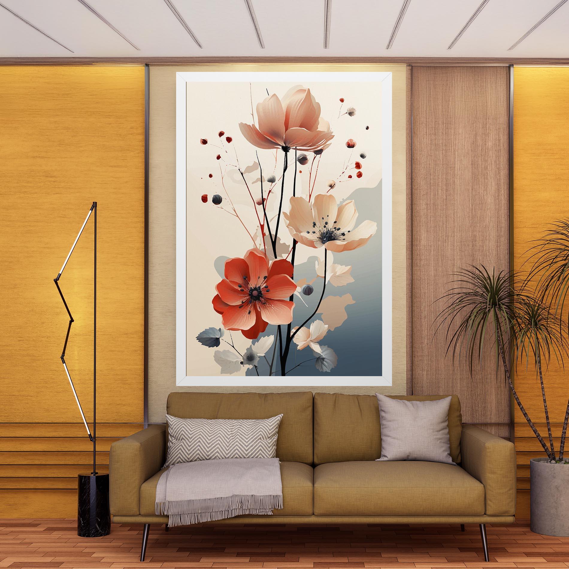 Tablou Canvas Cream Flower Nature mockup 9