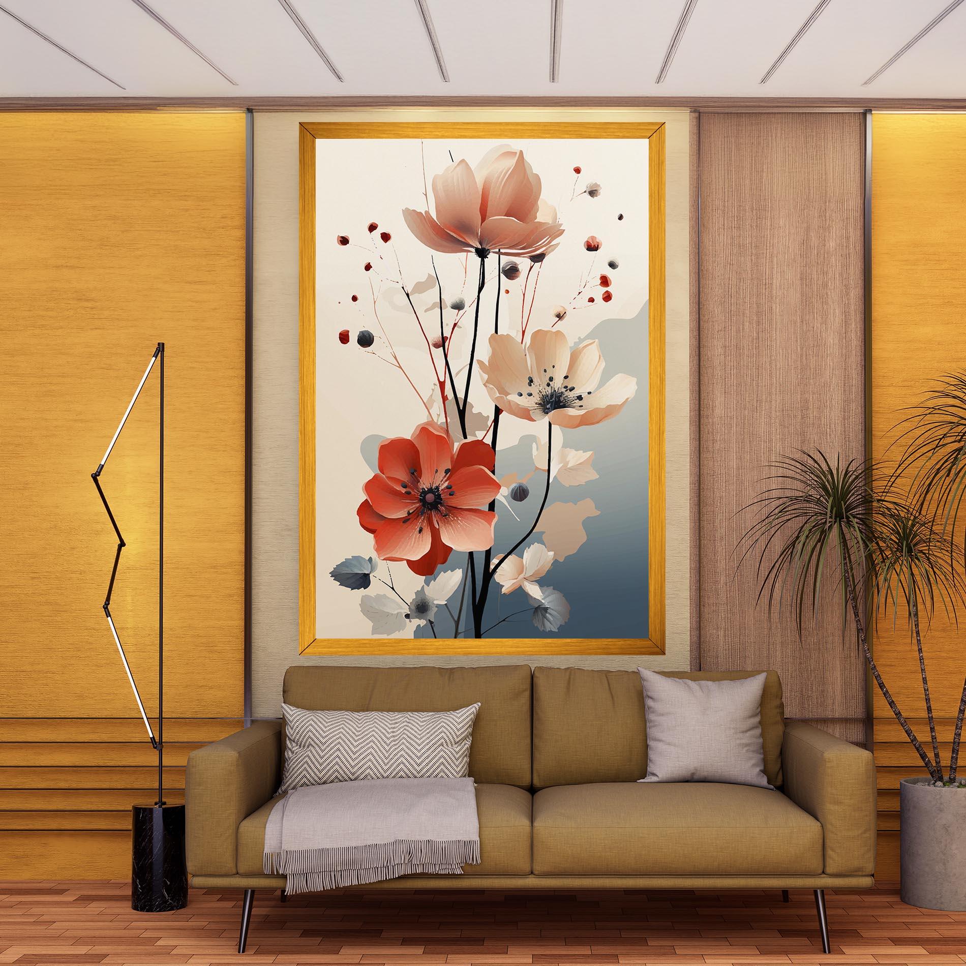 Tablou Canvas Cream Flower Nature mockup 9