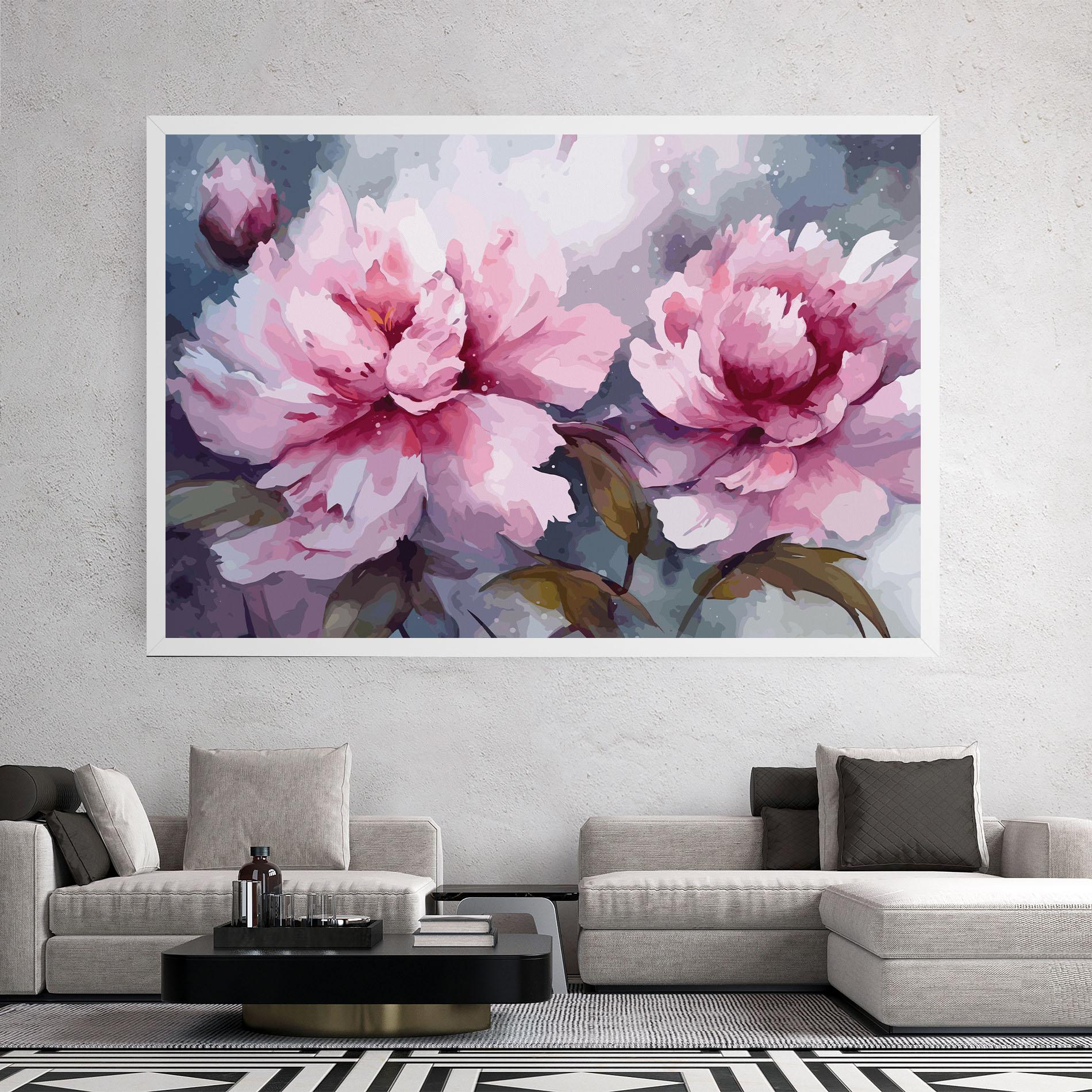 Tablou Canvas Pink Nature Flower mockup 2