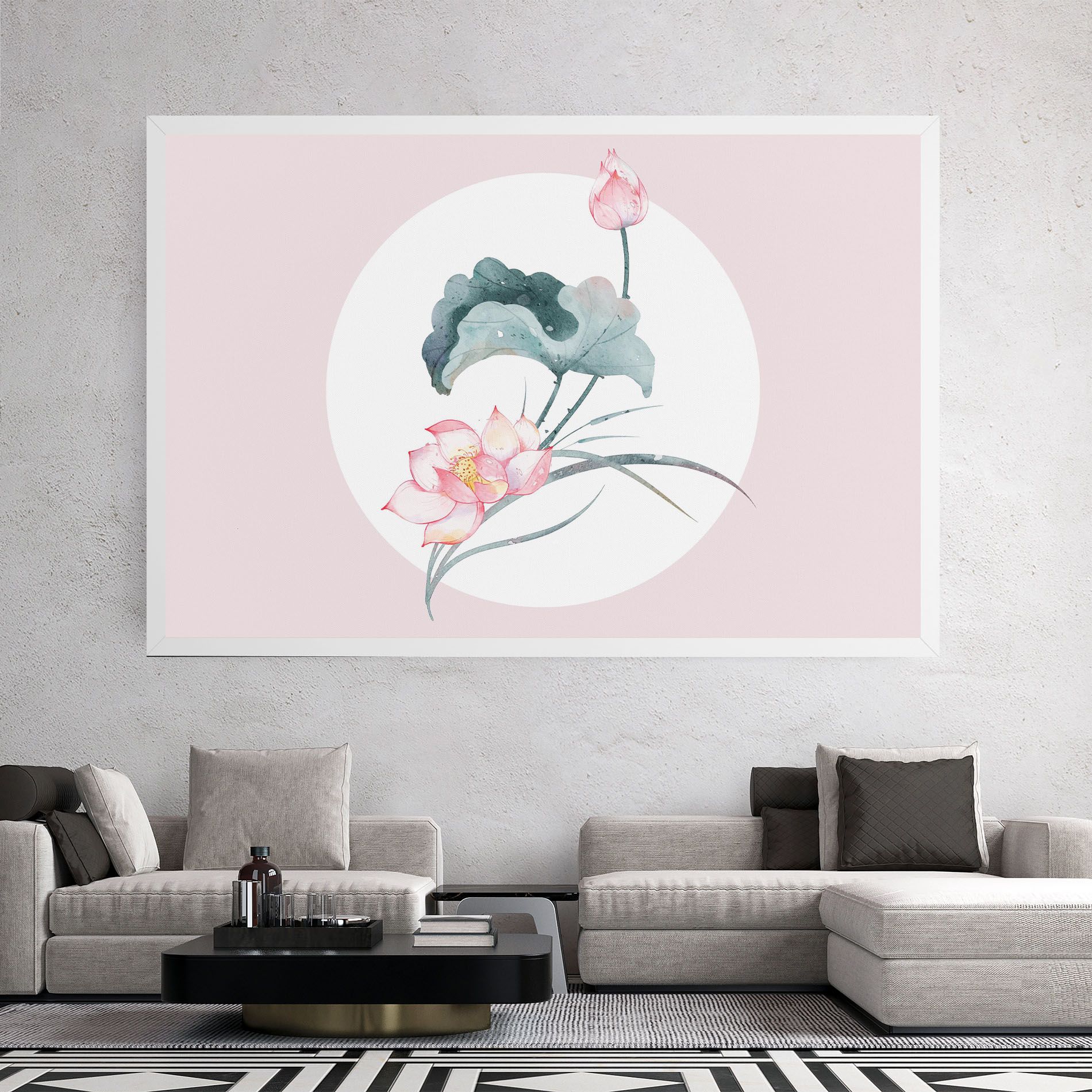 Pink Pastel Flower mockup 2