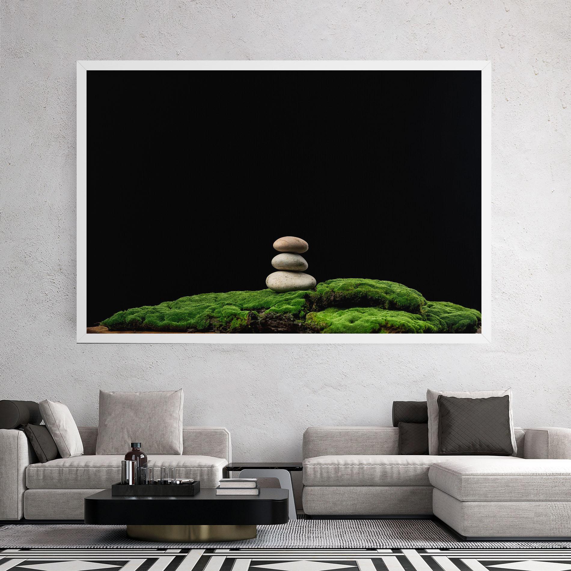 Tablou Canvas Three Stone Moss mockup 2