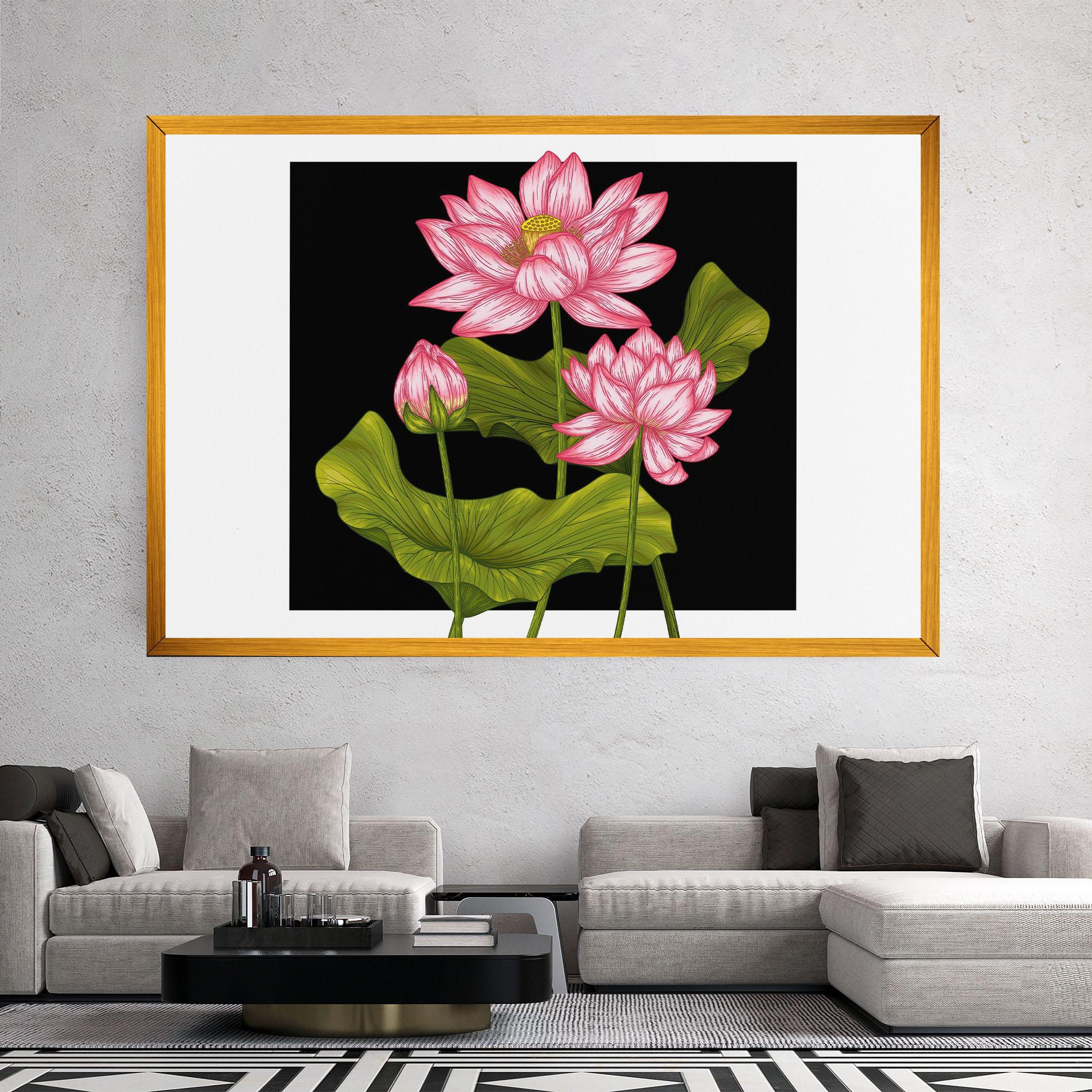 Tablou Canvas Feng Shui Flower mockup 2