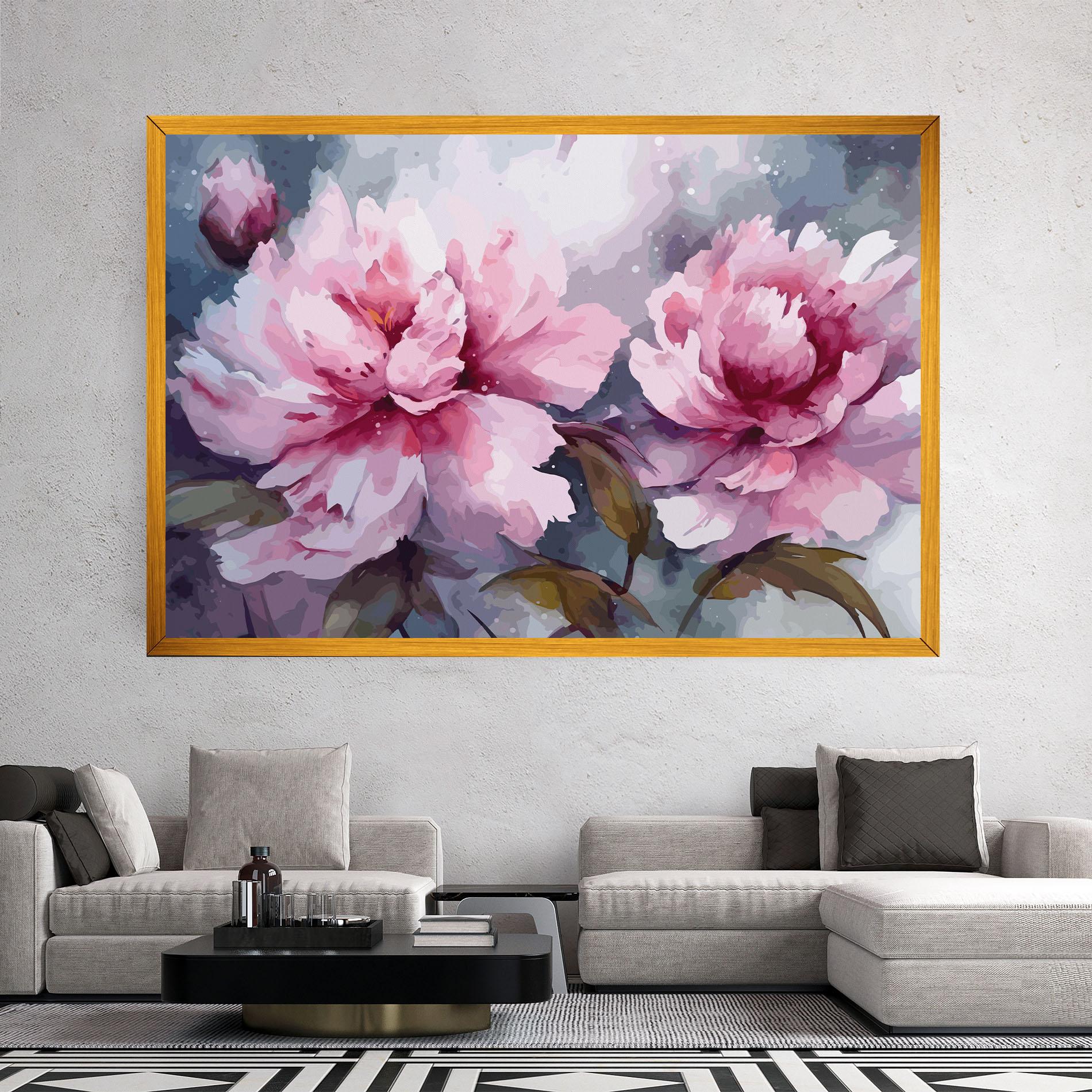 Tablou Canvas Pink Nature Flower mockup 2