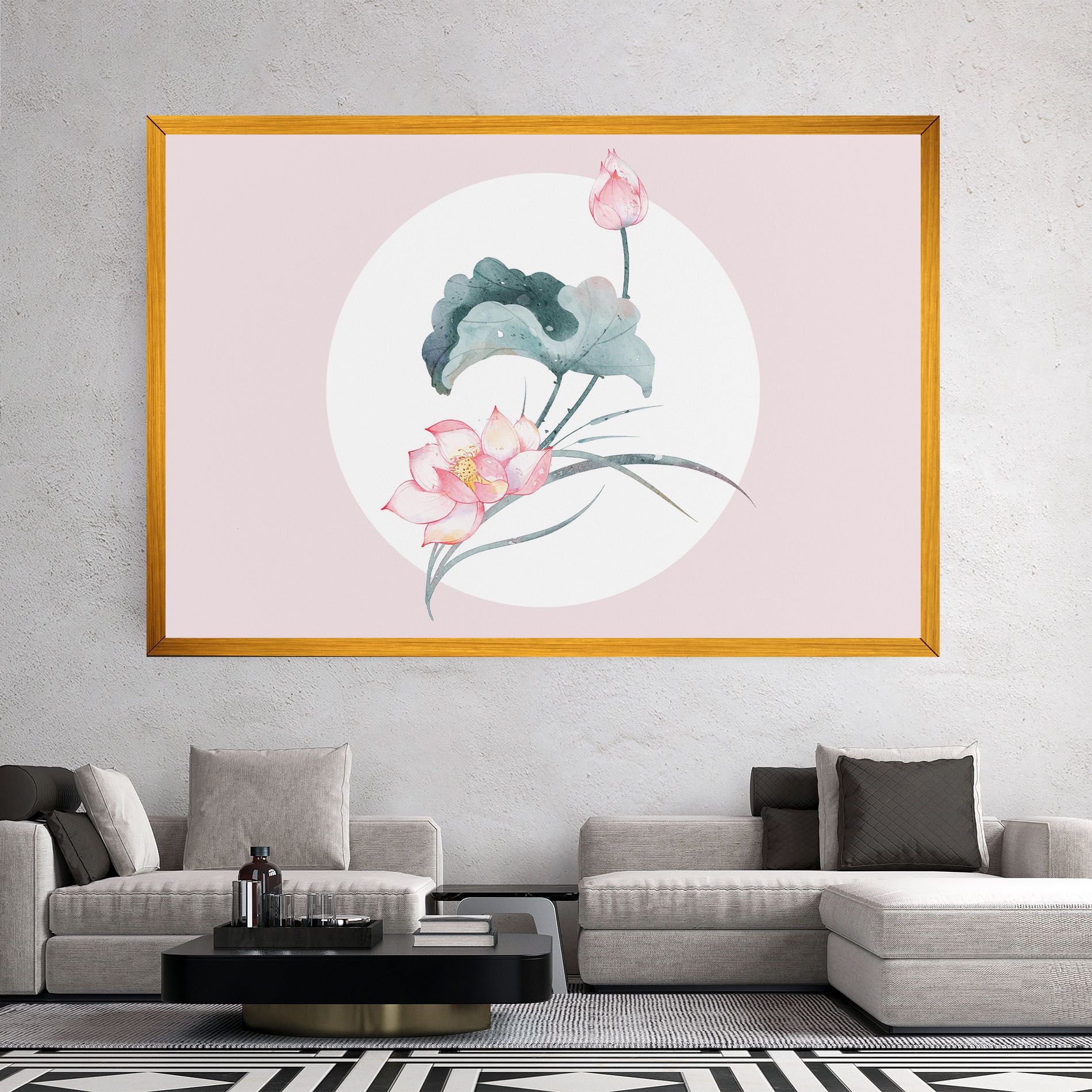 Pink Pastel Flower mockup 2