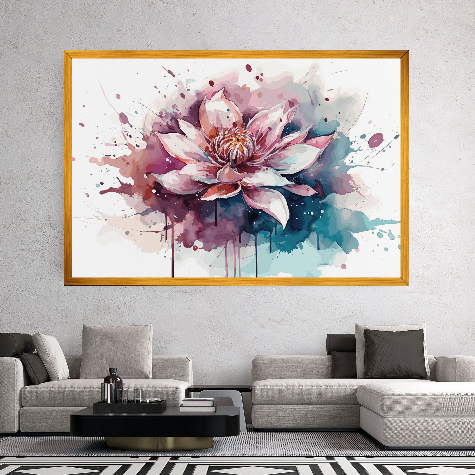 Pretty Pink Lotus Art mockup 2