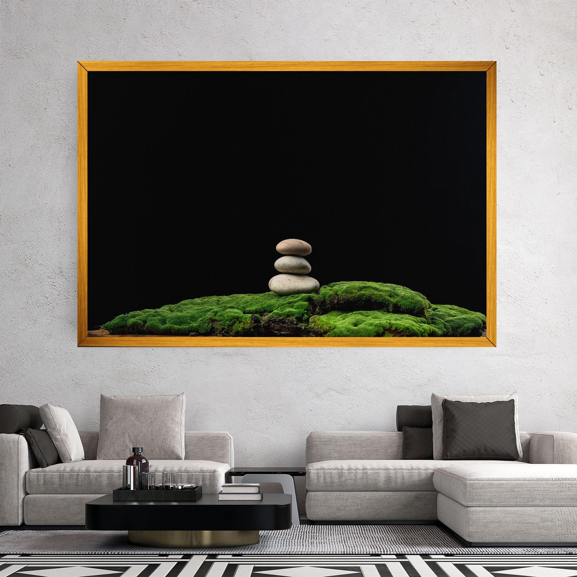 Tablou Canvas Three Stone Moss mockup 2