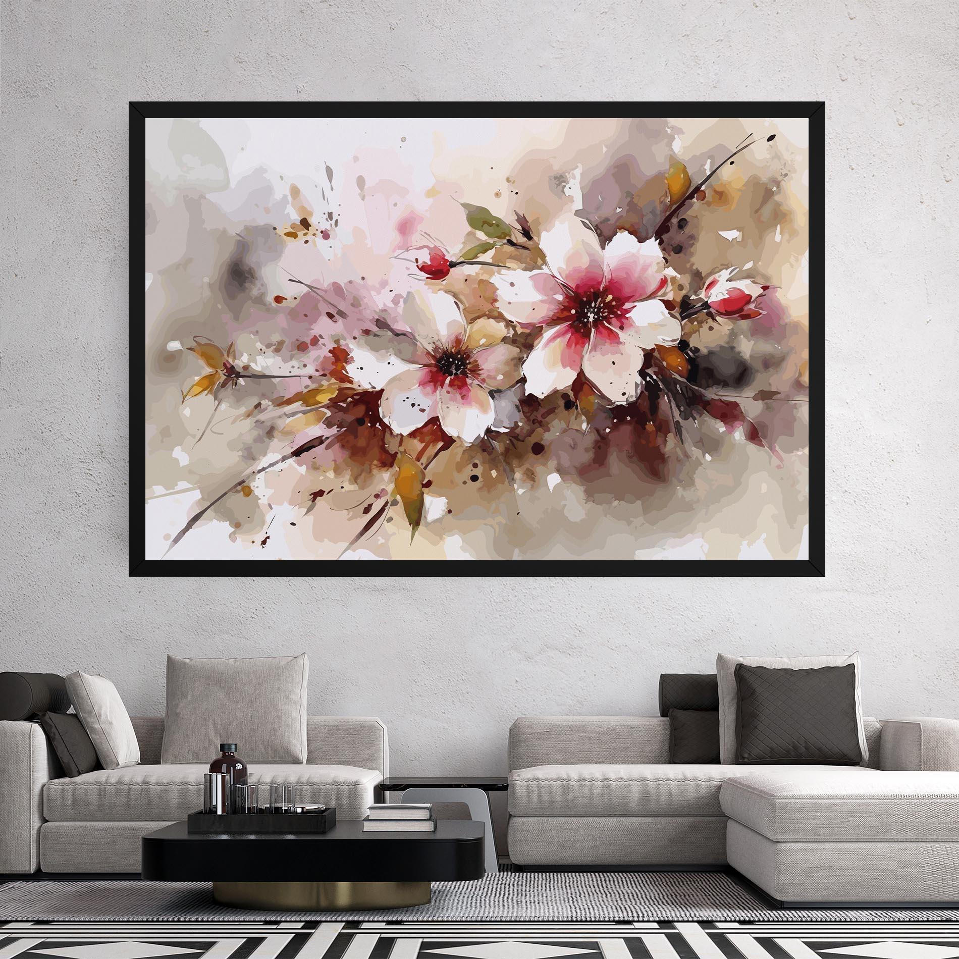 Tablou Canvas Beautiful Cherry Flower mockup 2