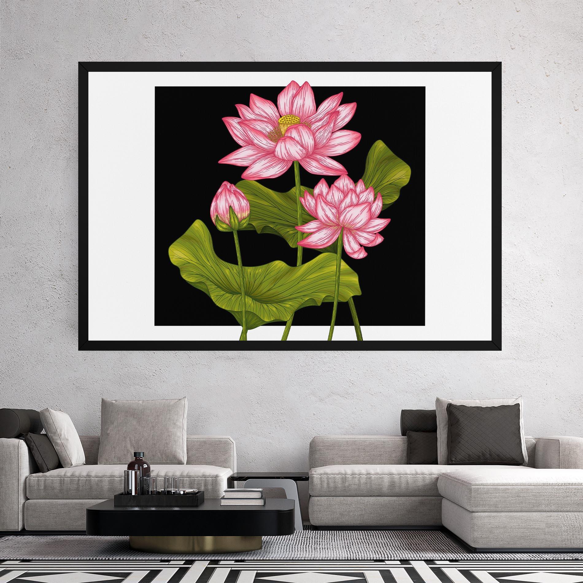 Tablou Canvas Feng Shui Flower mockup 2