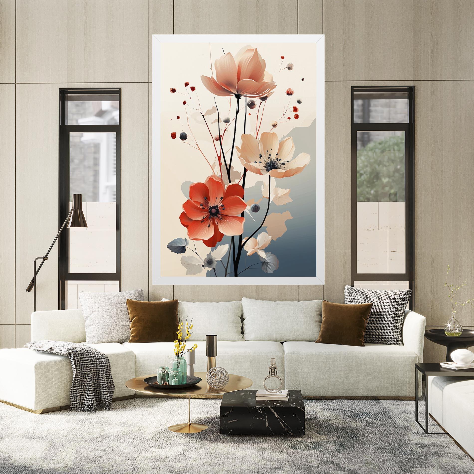 Tablou Canvas Cream Flower Nature mockup 2