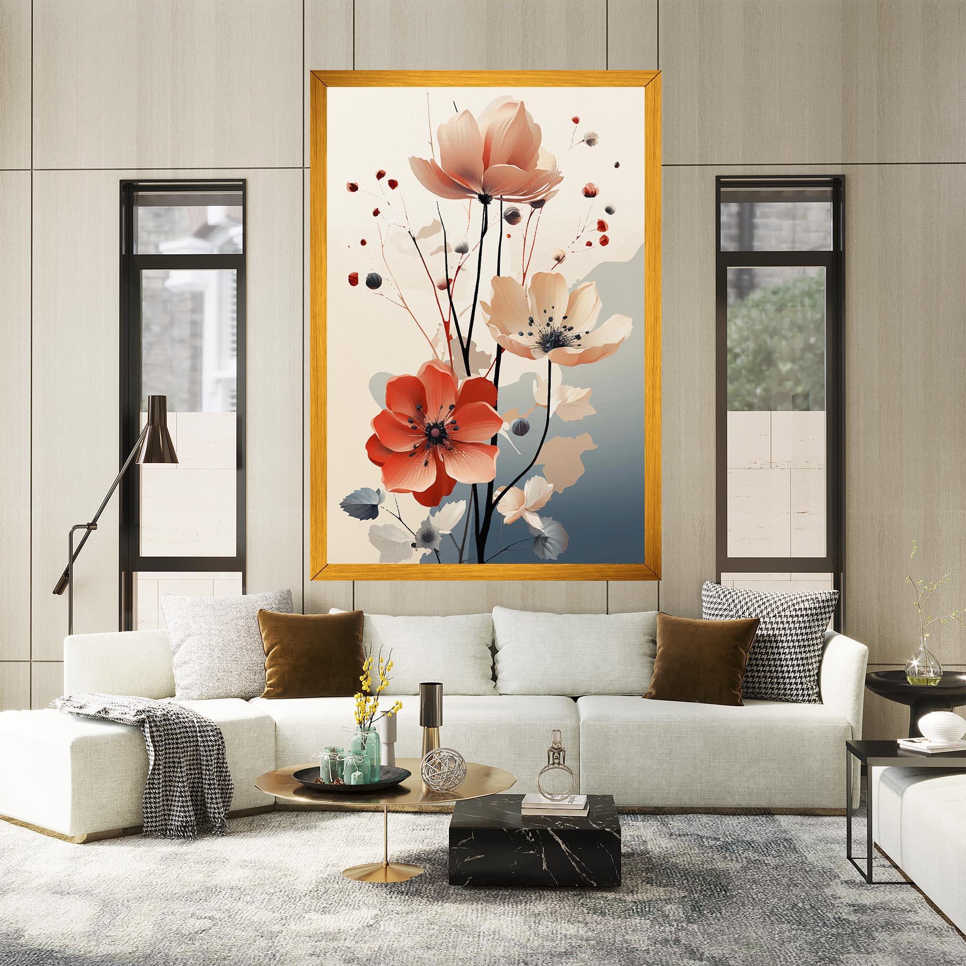 Tablou Canvas Cream Flower Nature mockup 2