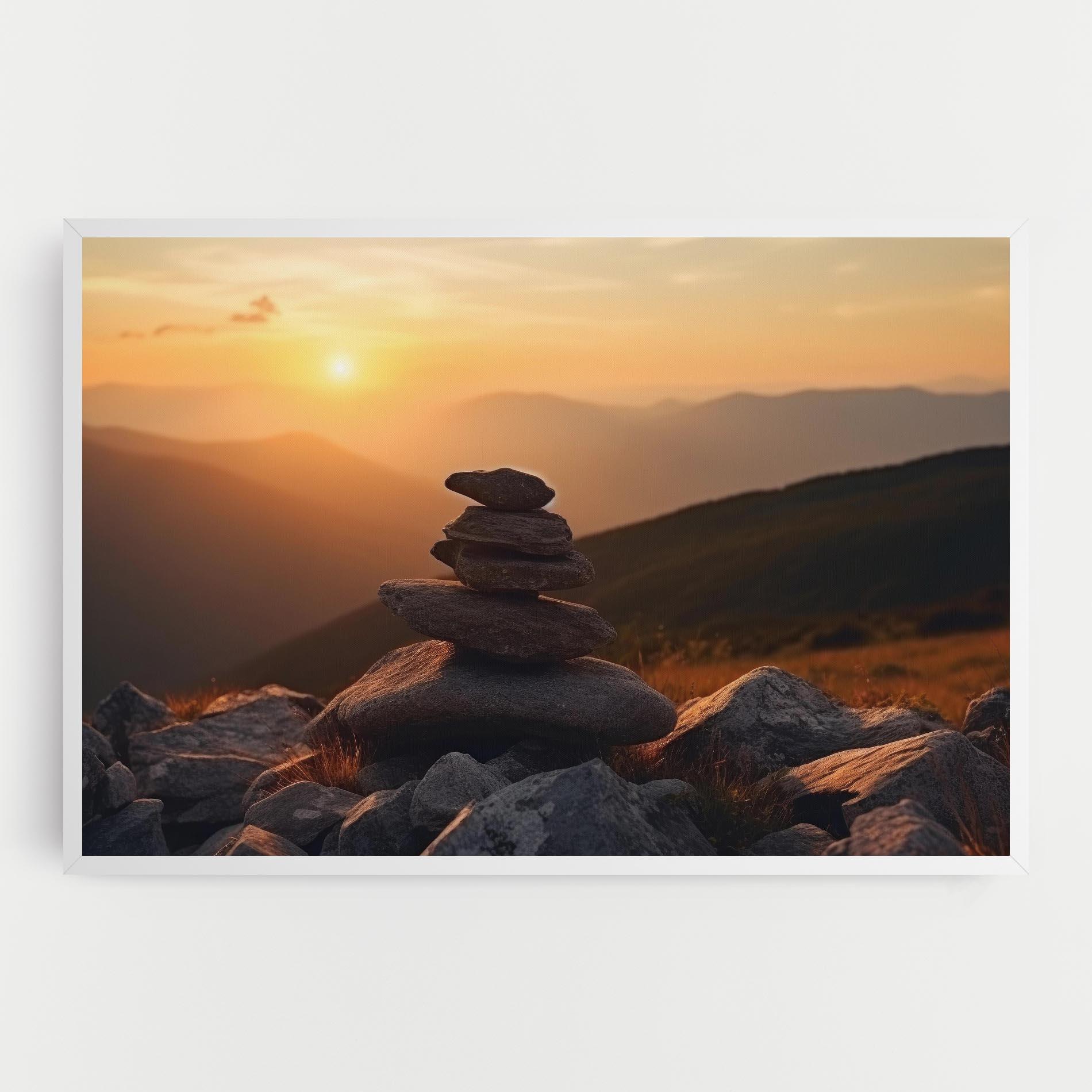 Tablou Canvas Nature Sunset Stones mockup 0