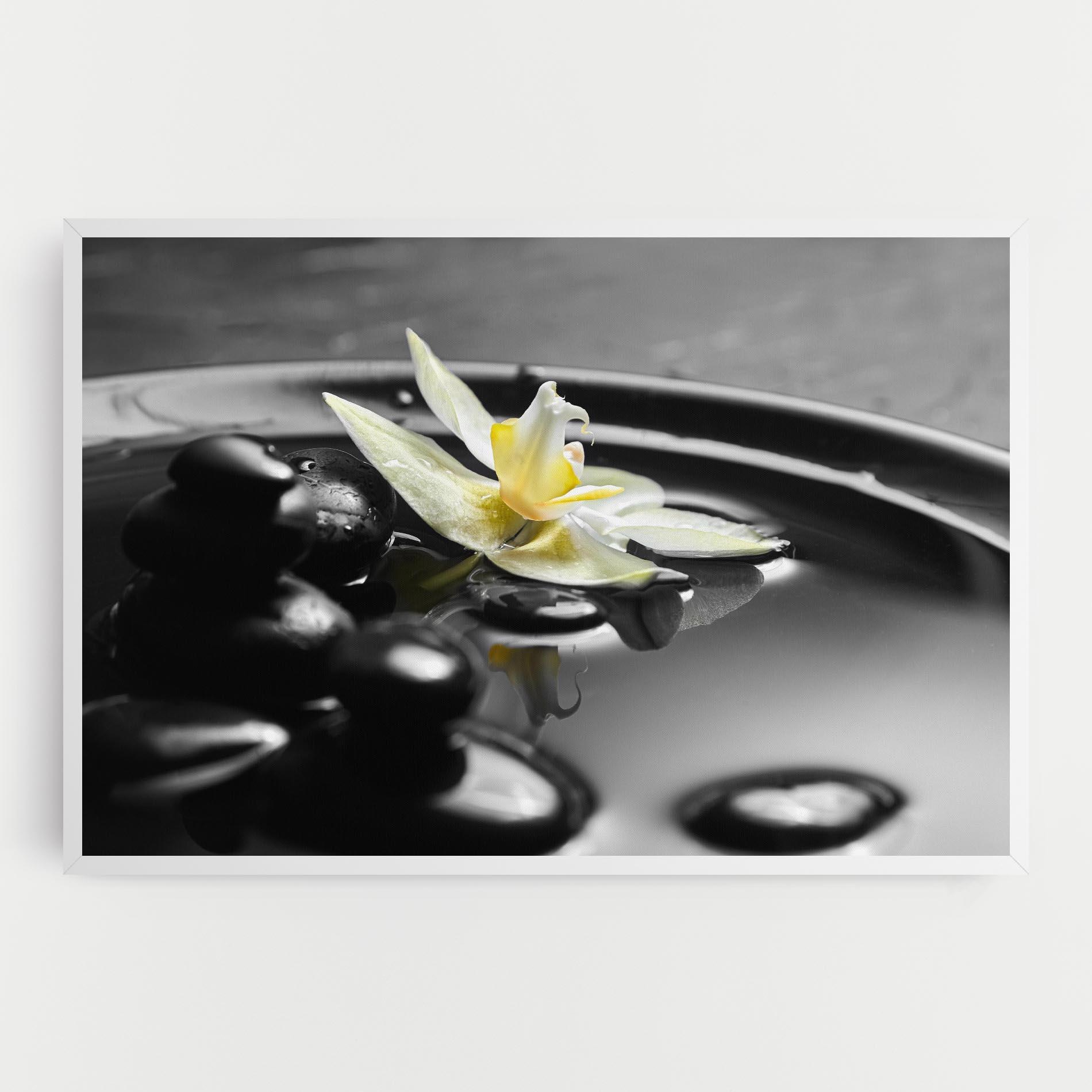 Tablou Canvas Pebbles Yellow Flower mockup 0