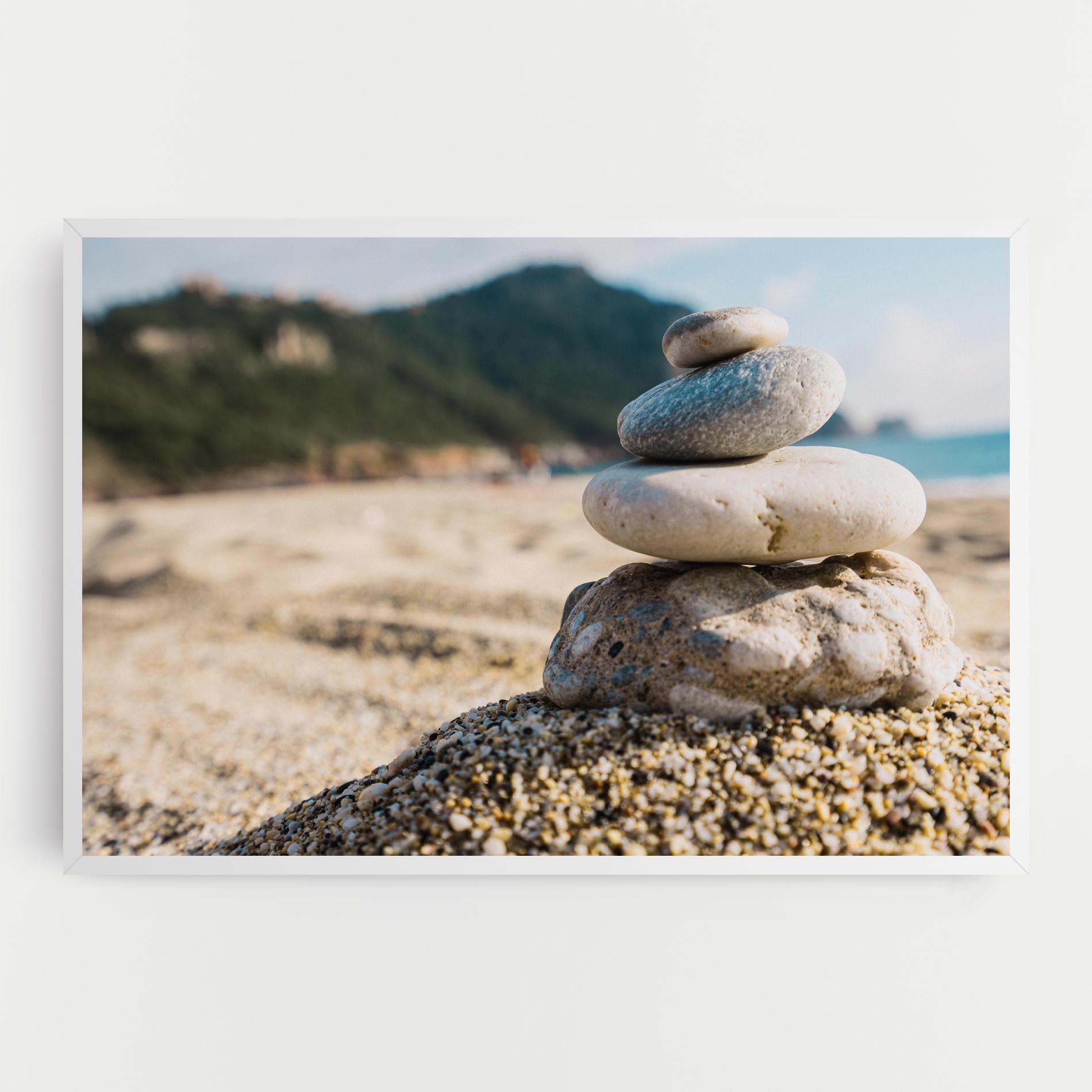 Tablou Canvas Pyramid Stones Beach mockup 0