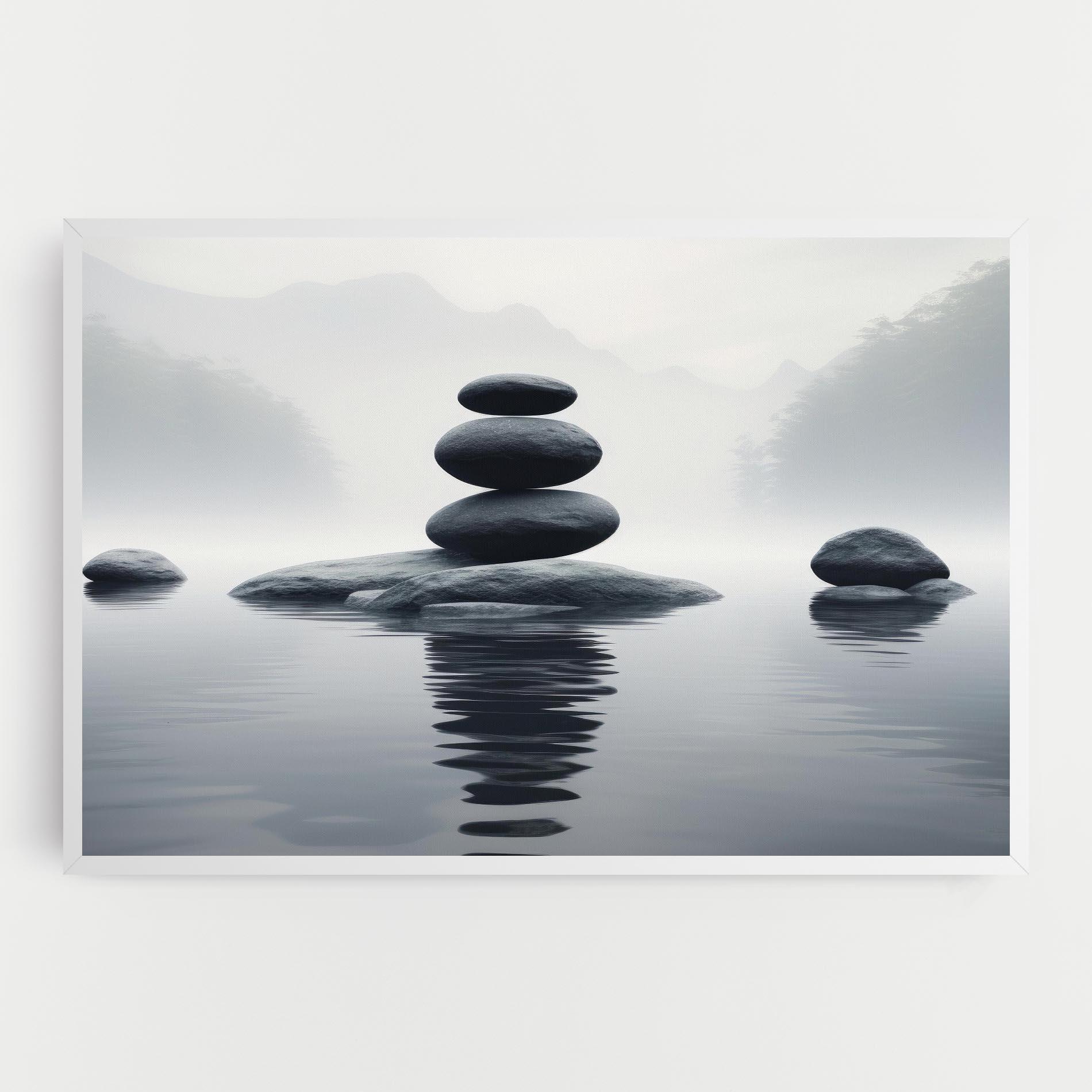 Tablou Canvas Stones Foggy View mockup 0