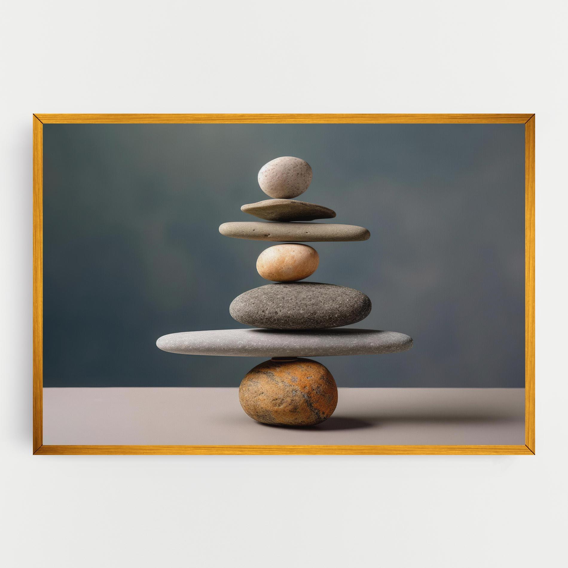 Tablou Canvas Balance Pebbles Pyramid mockup 0