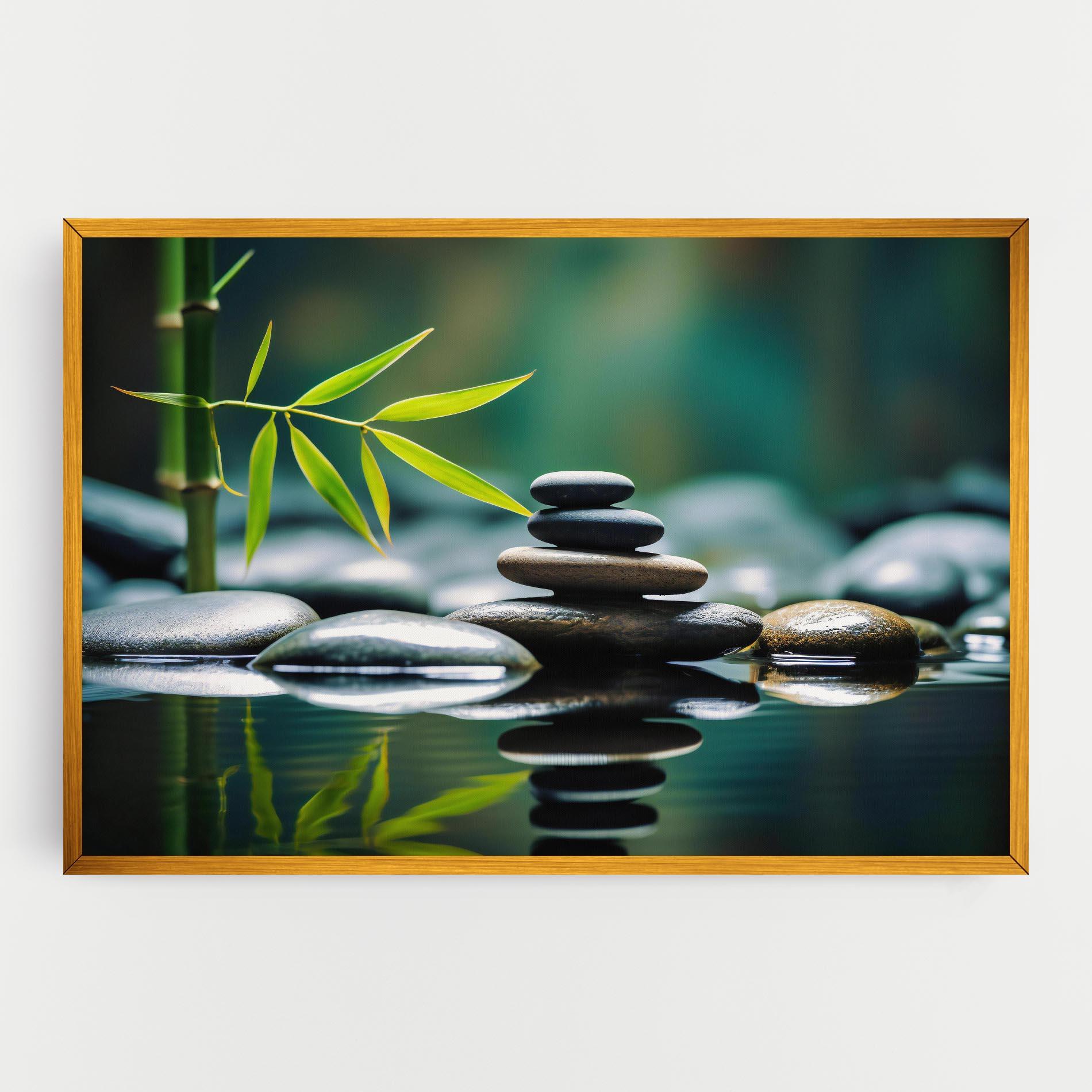 Tablou Canvas Bamboo Stones mockup 0