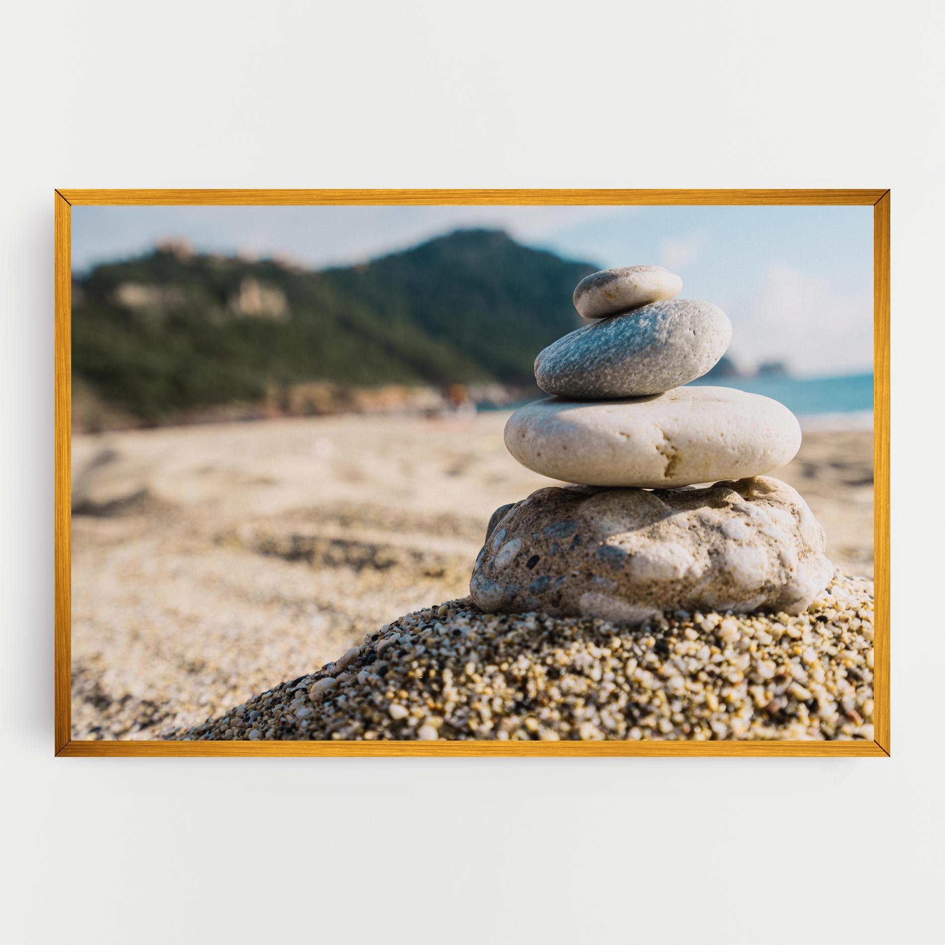 Tablou Canvas Pyramid Stones Beach mockup 0
