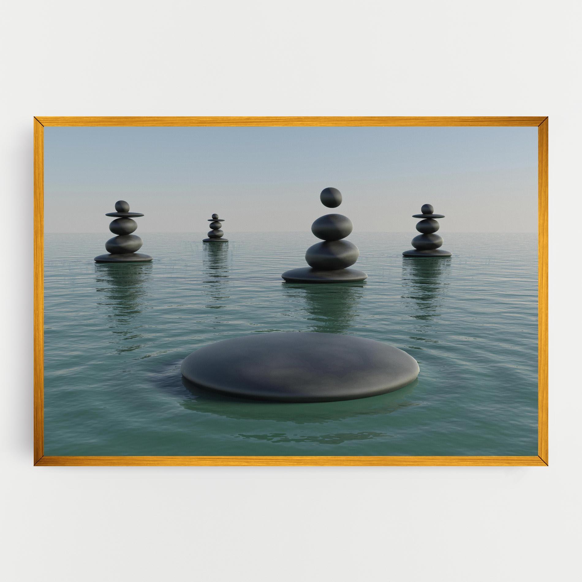 Tablou Canvas Zen Rock Pool mockup 0