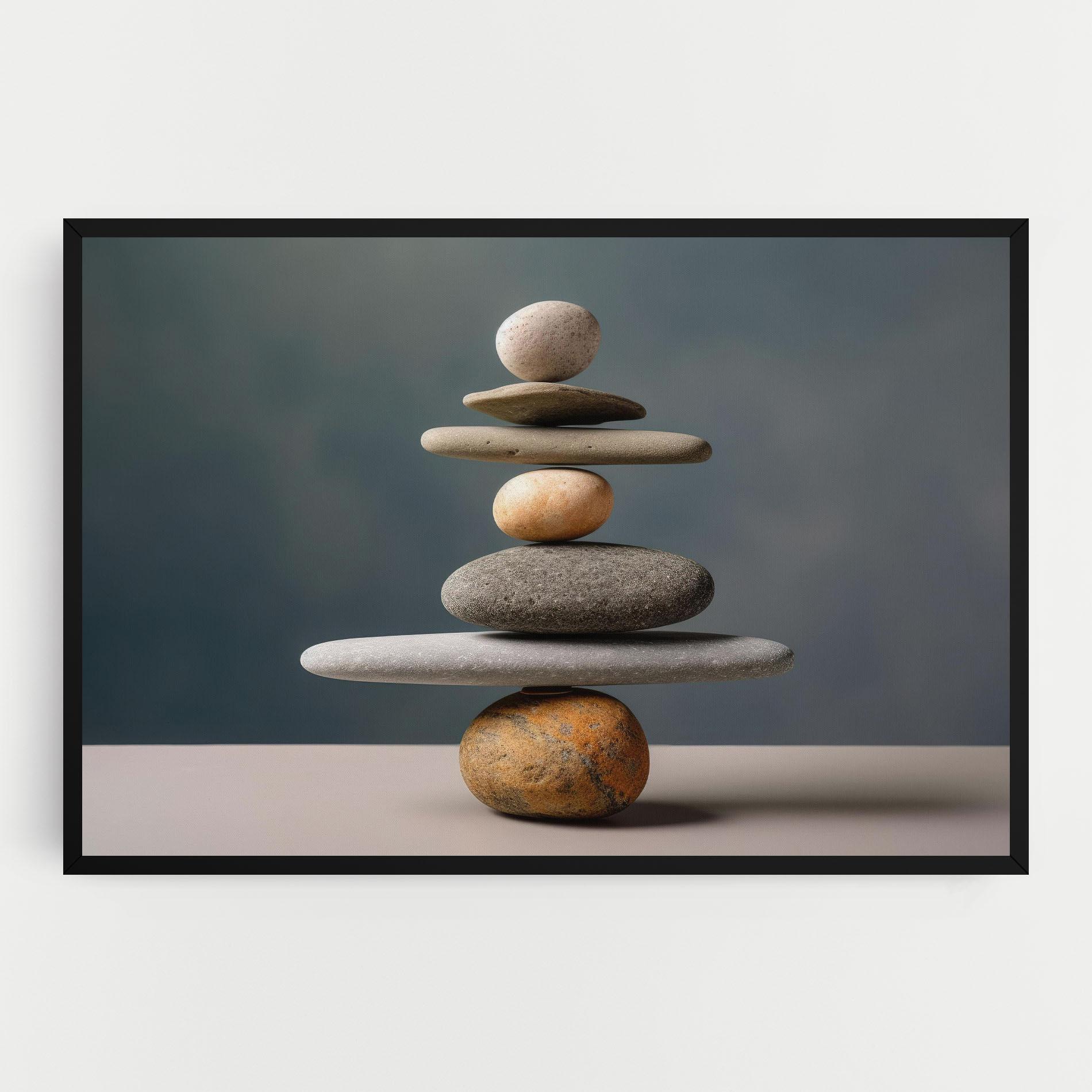 Tablou Canvas Balance Pebbles Pyramid mockup 0
