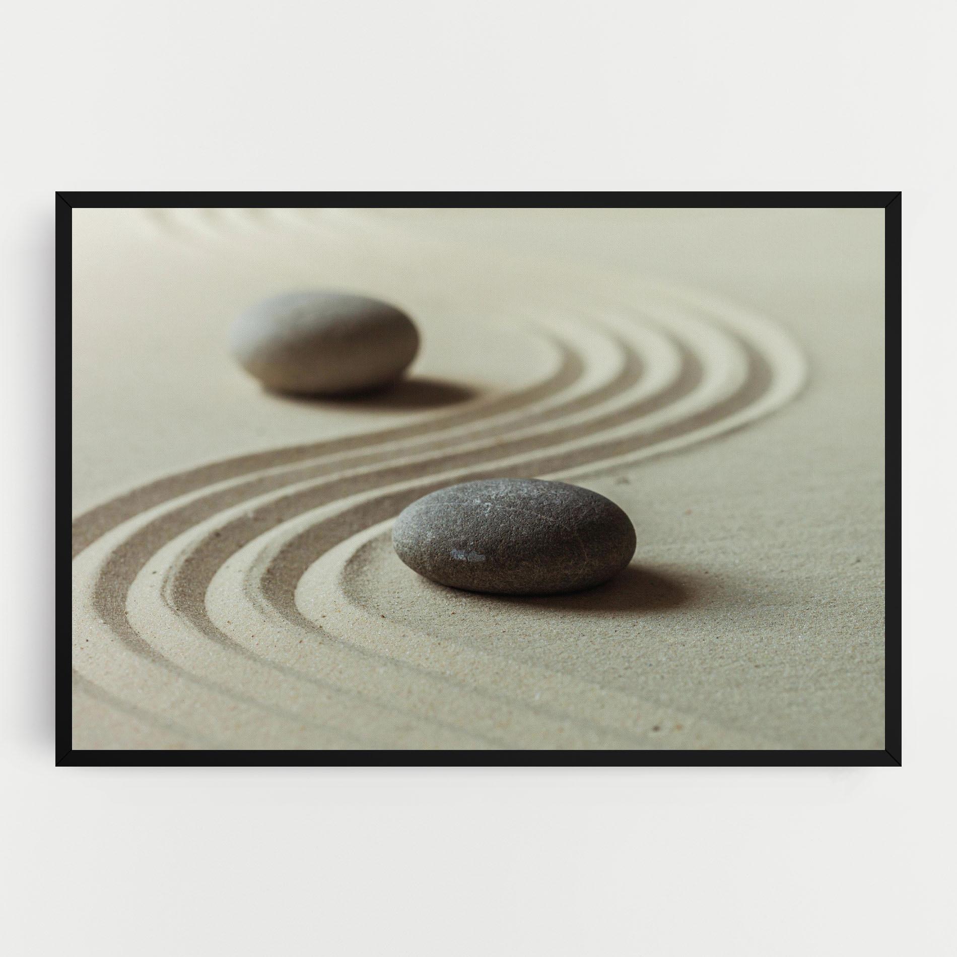 Tablou Canvas Cream Sand Stones mockup 0
