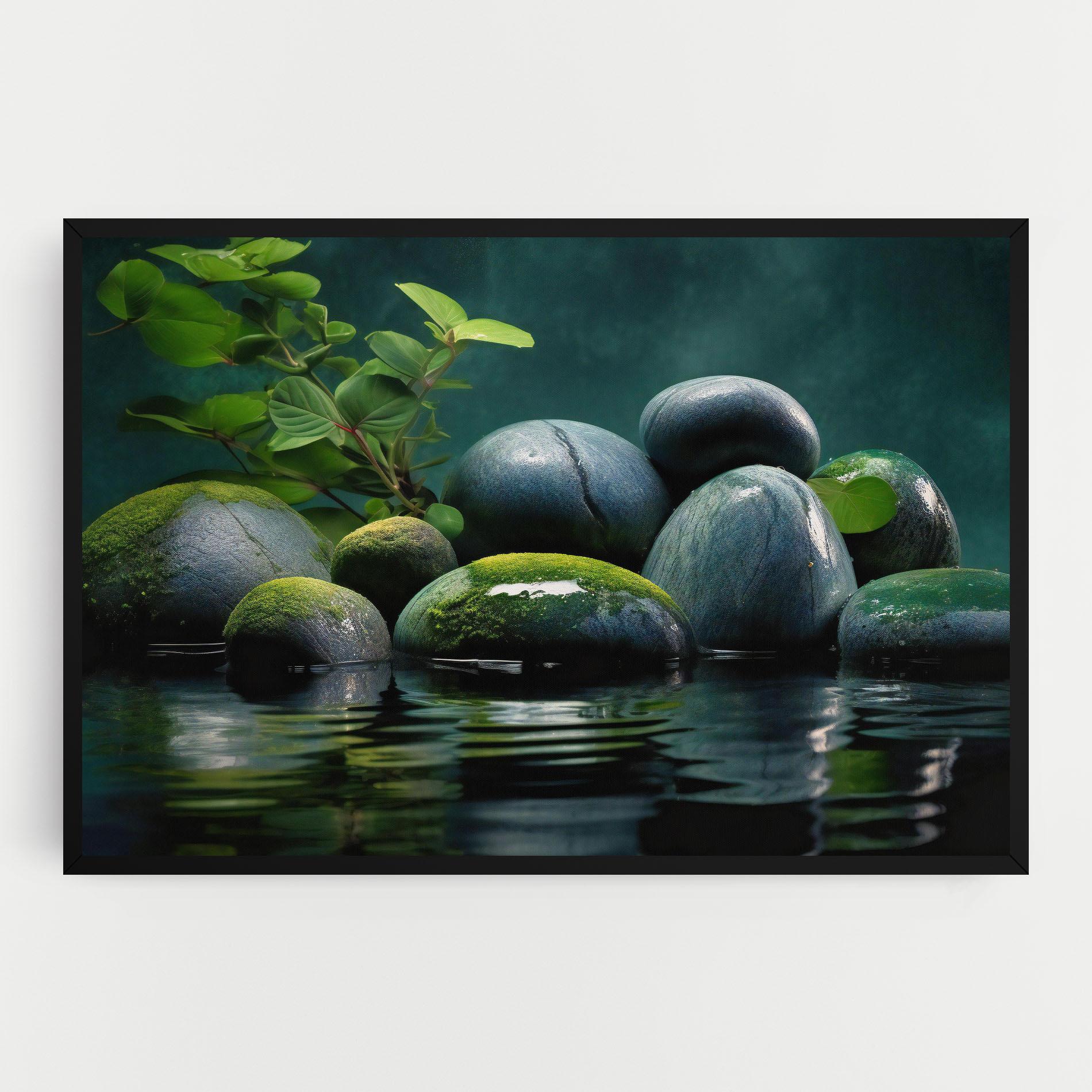 Tablou Canvas Green Stone Nature mockup 0