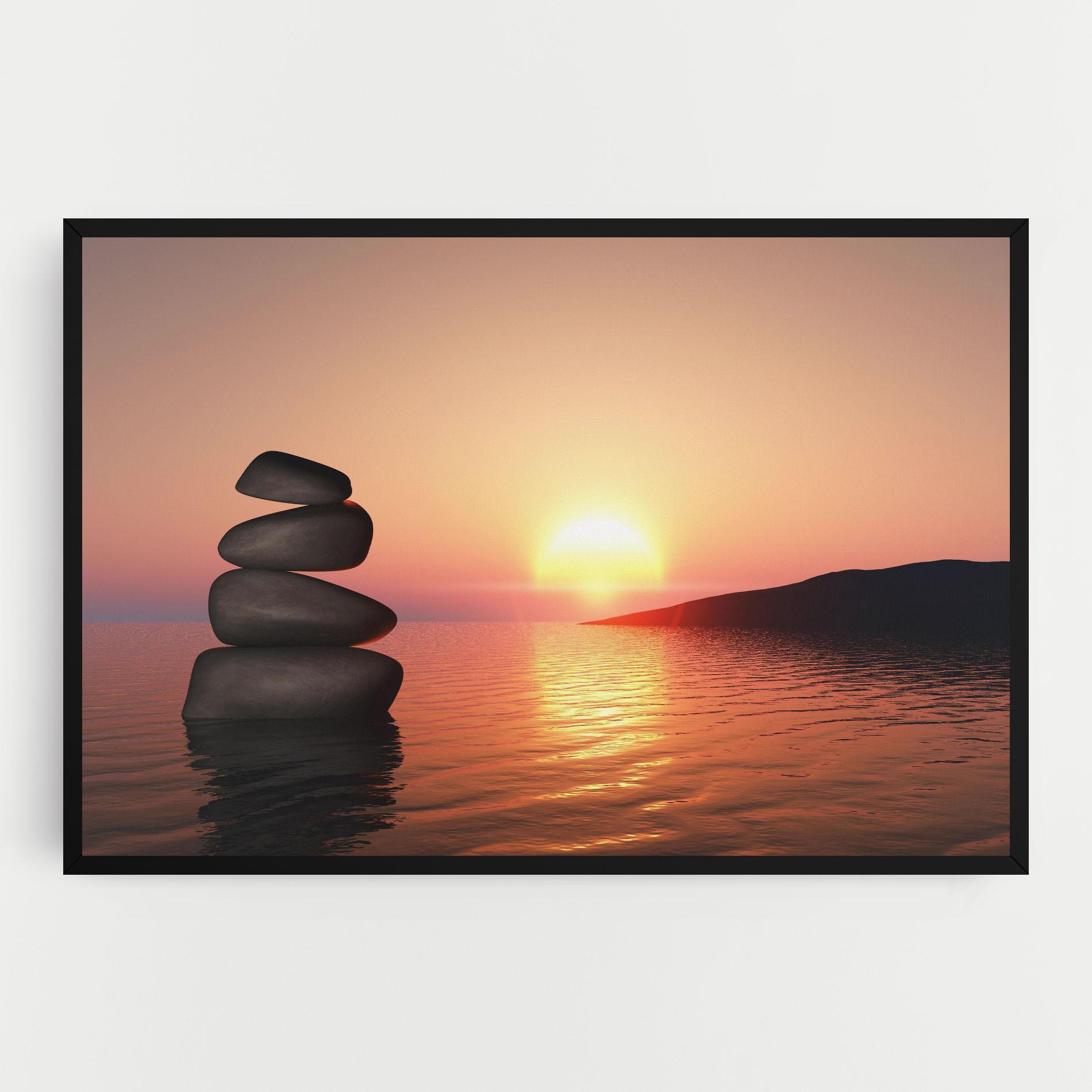 Tablou Canvas Peace And Sunset mockup 0