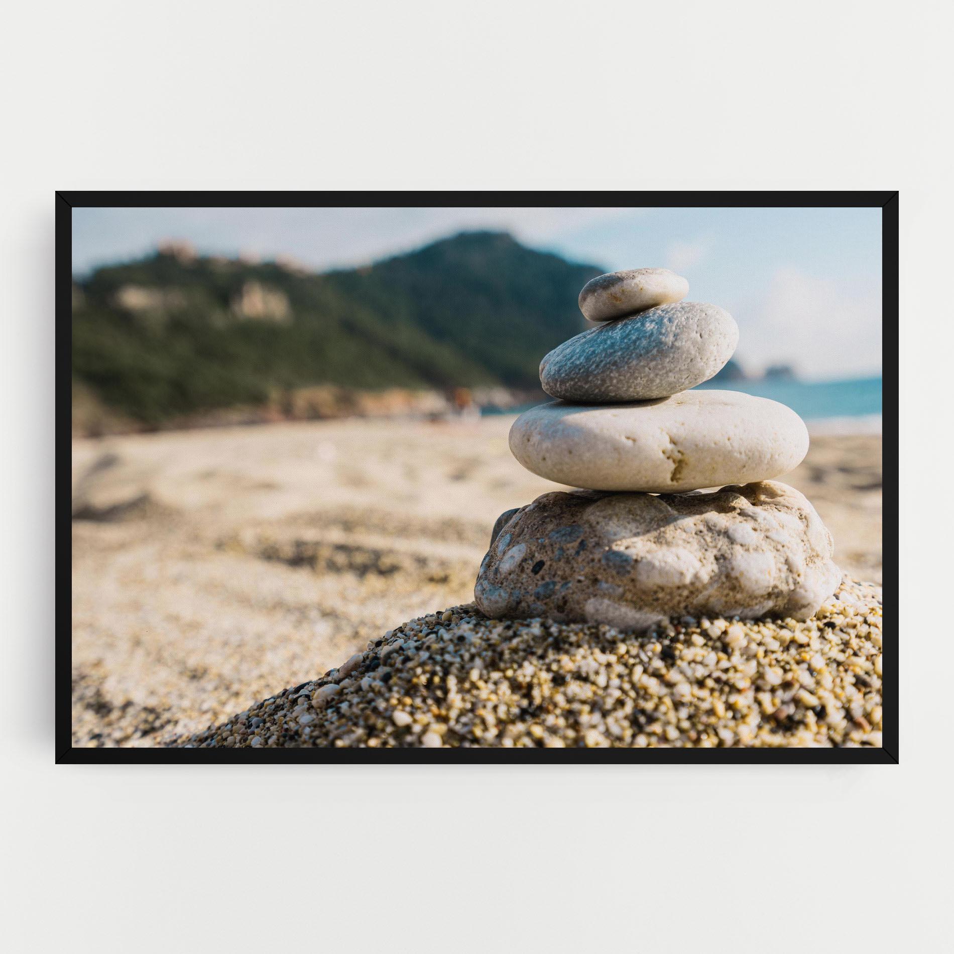 Tablou Canvas Pyramid Stones Beach mockup 0