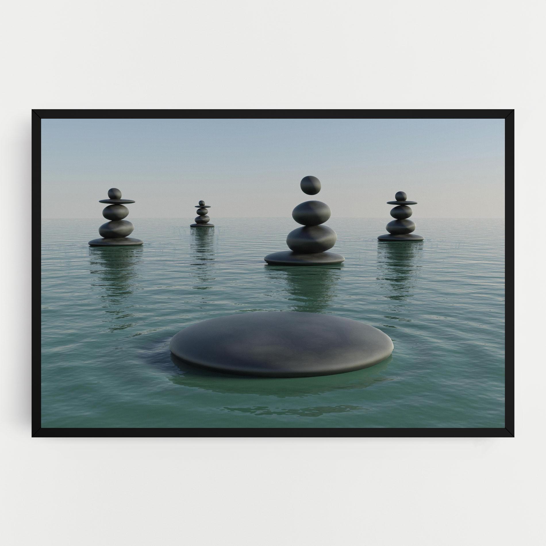 Tablou Canvas Zen Rock Pool mockup 0