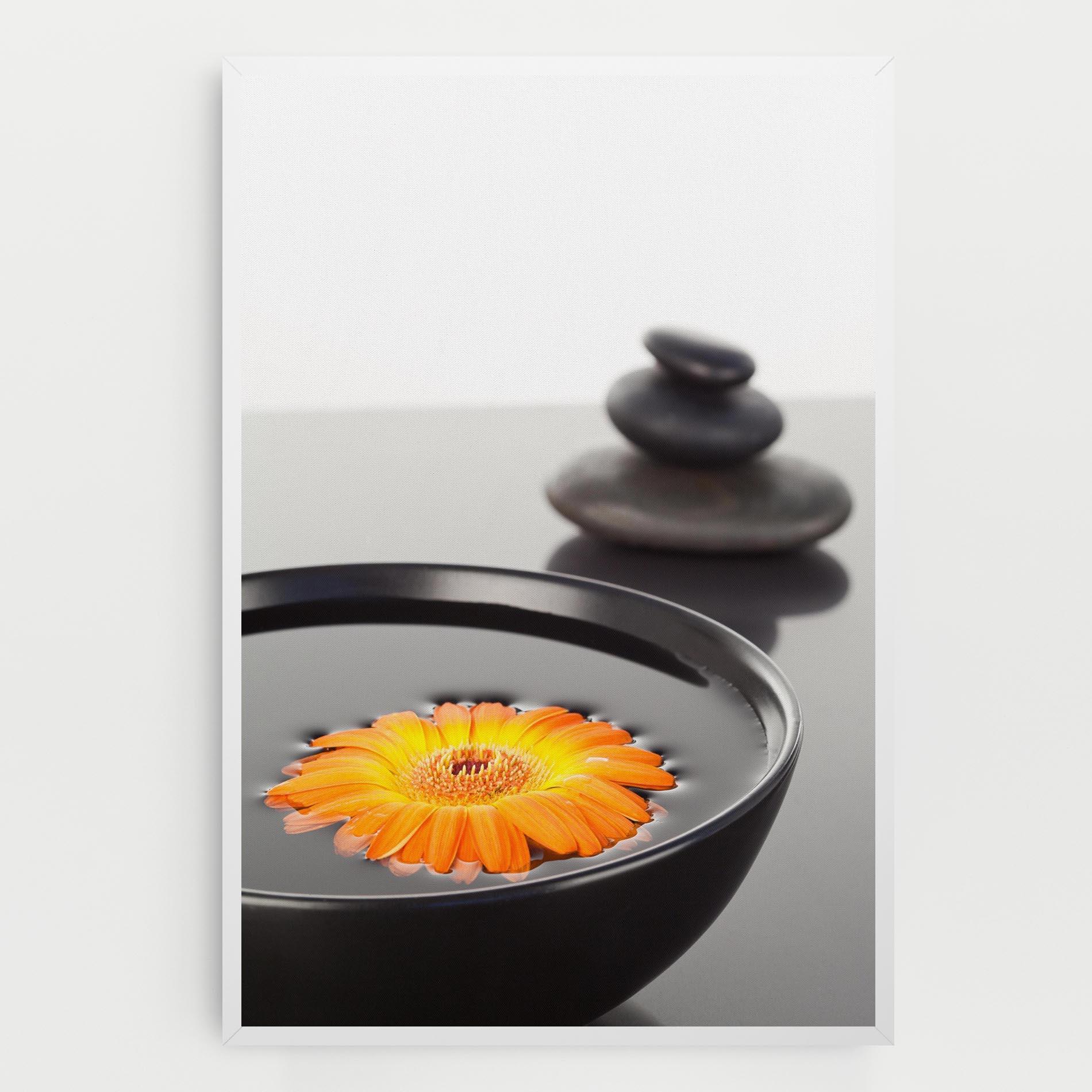 Tablou Canvas Stone Orange Flower mockup 0
