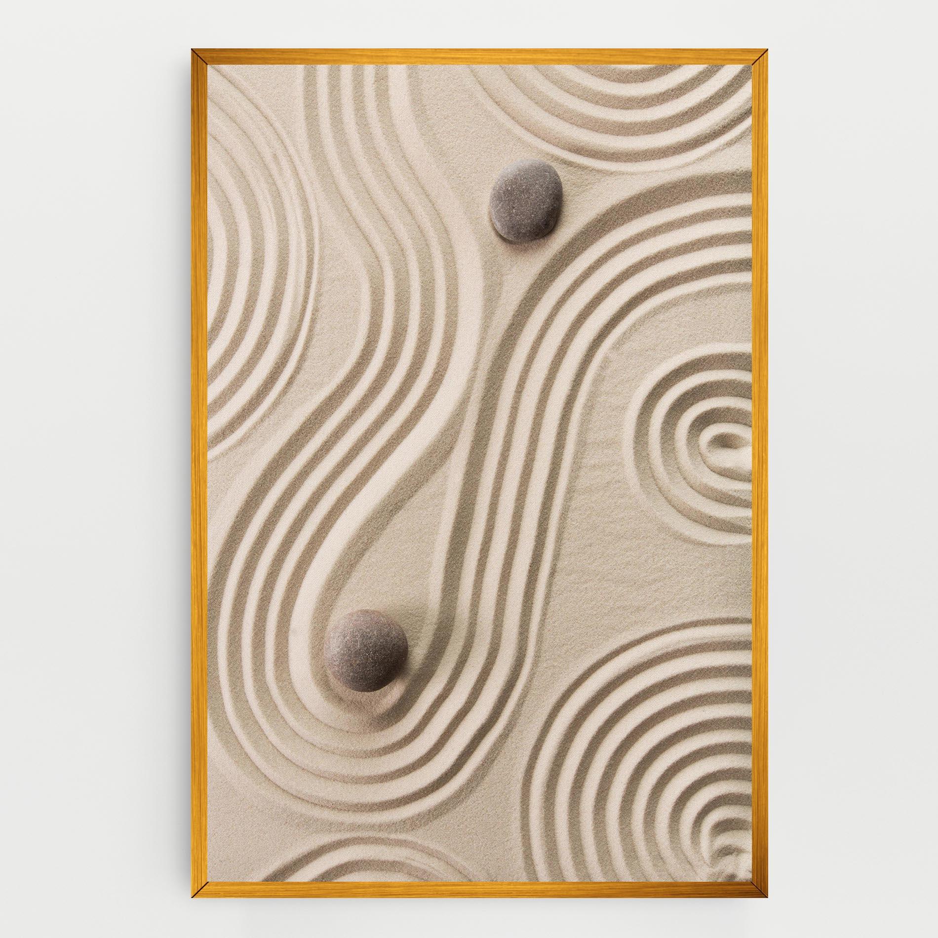 Tablou Canvas Cream Zen Stones mockup 0