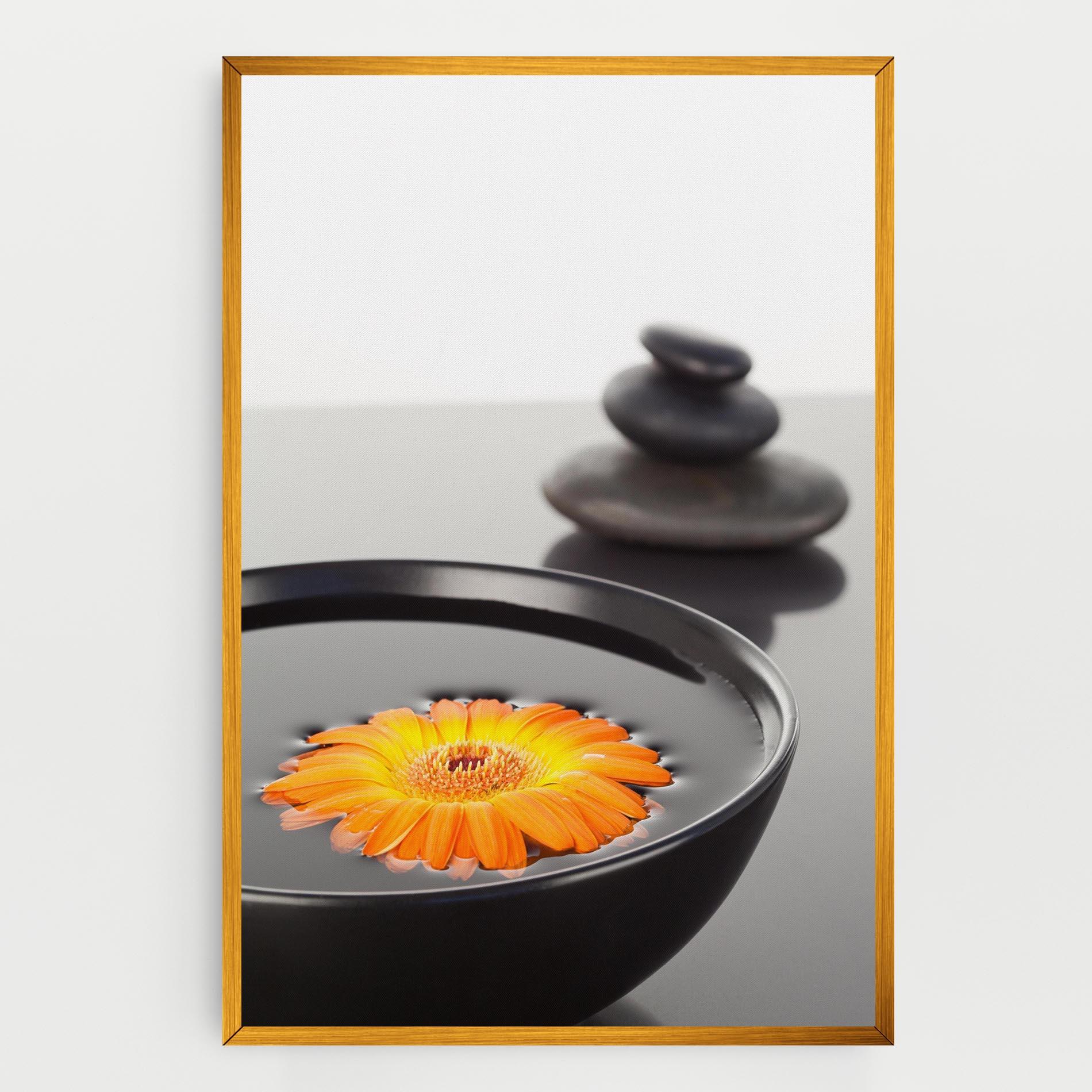 Tablou Canvas Stone Orange Flower mockup 0