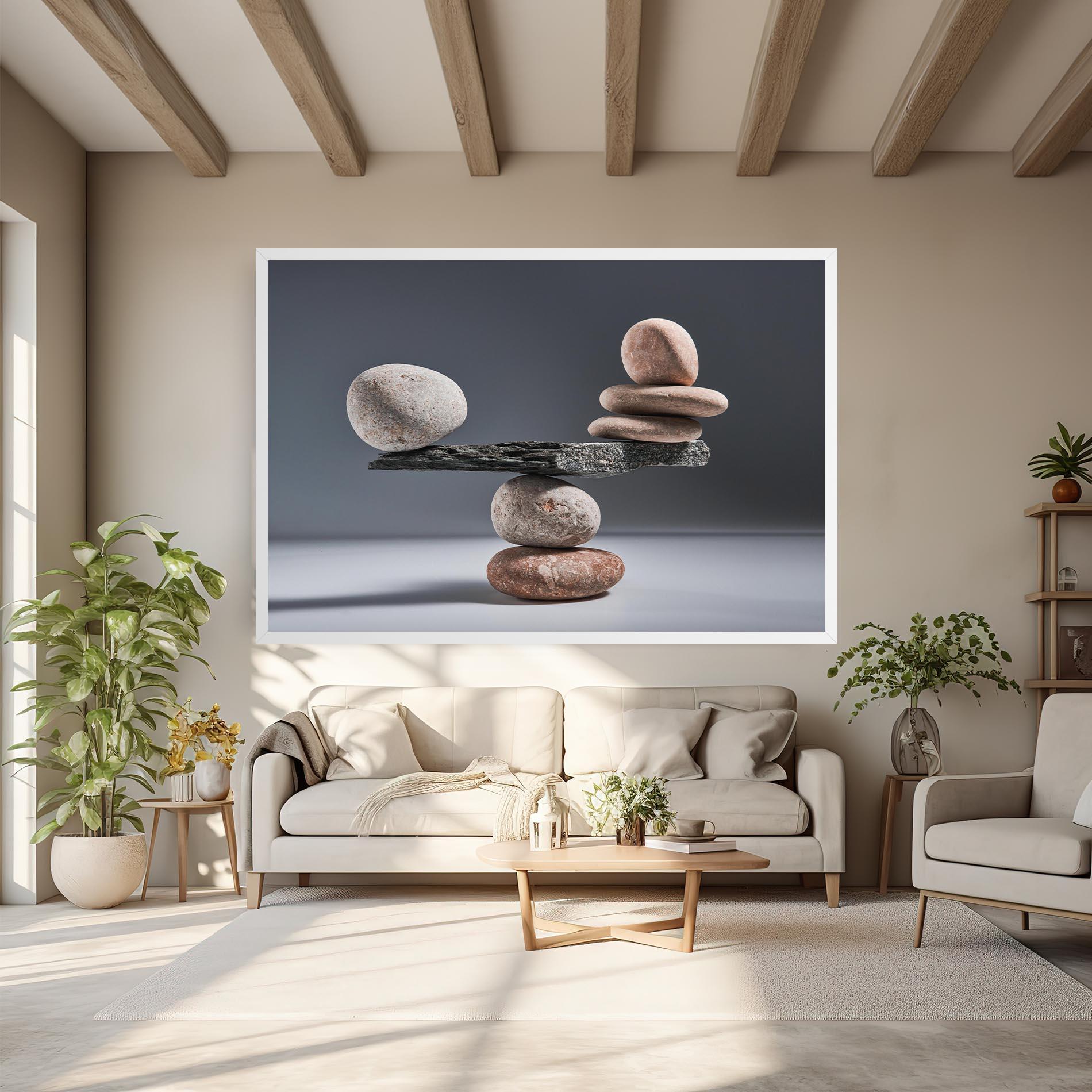 Tablou Canvas Balancing Pebbles mockup 6