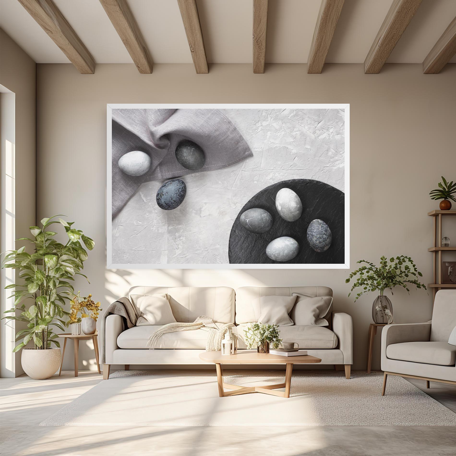 Tablou Canvas Eggs Stone mockup 6