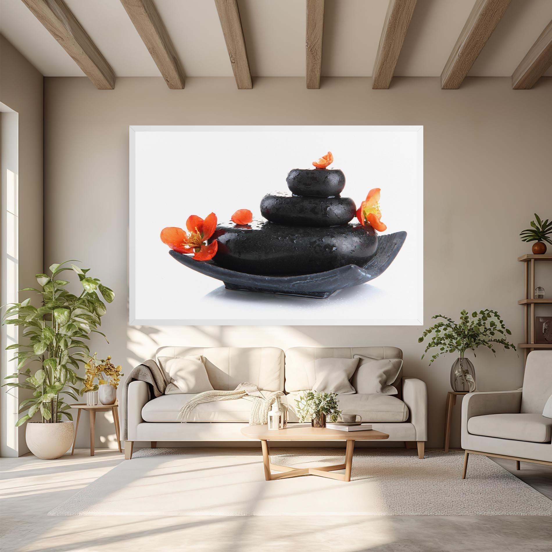 Tablou Canvas Spa Stones Flowers mockup 6