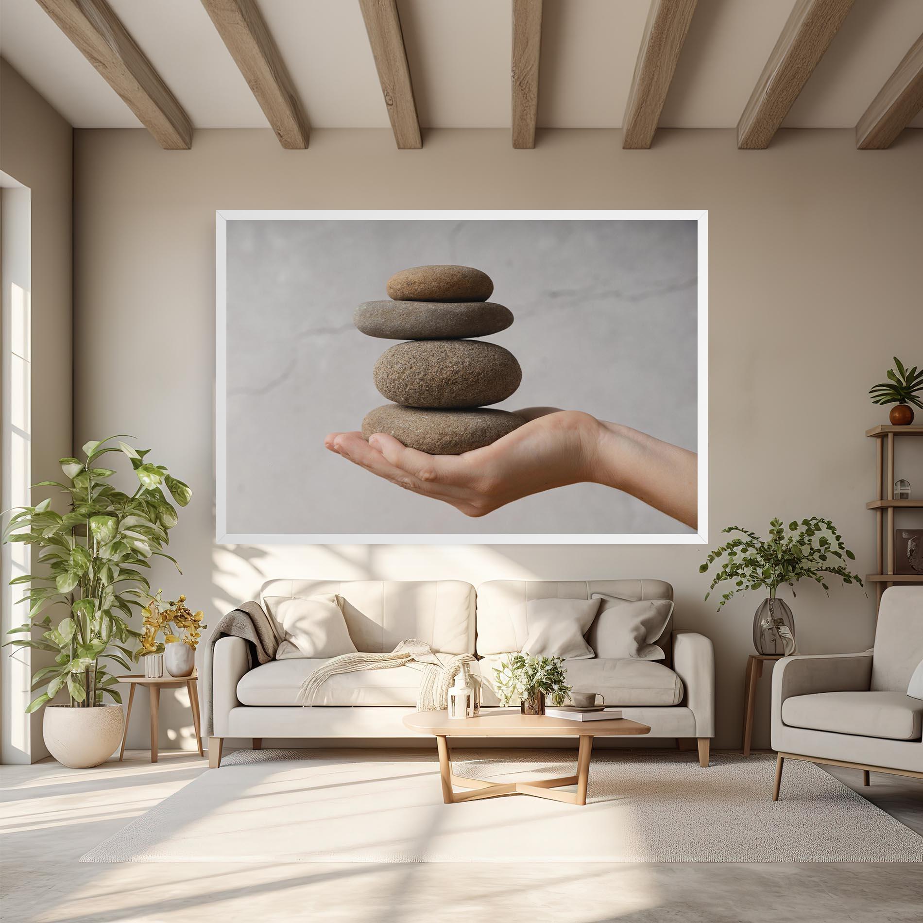 Tablou Canvas Stones Meditation mockup 6