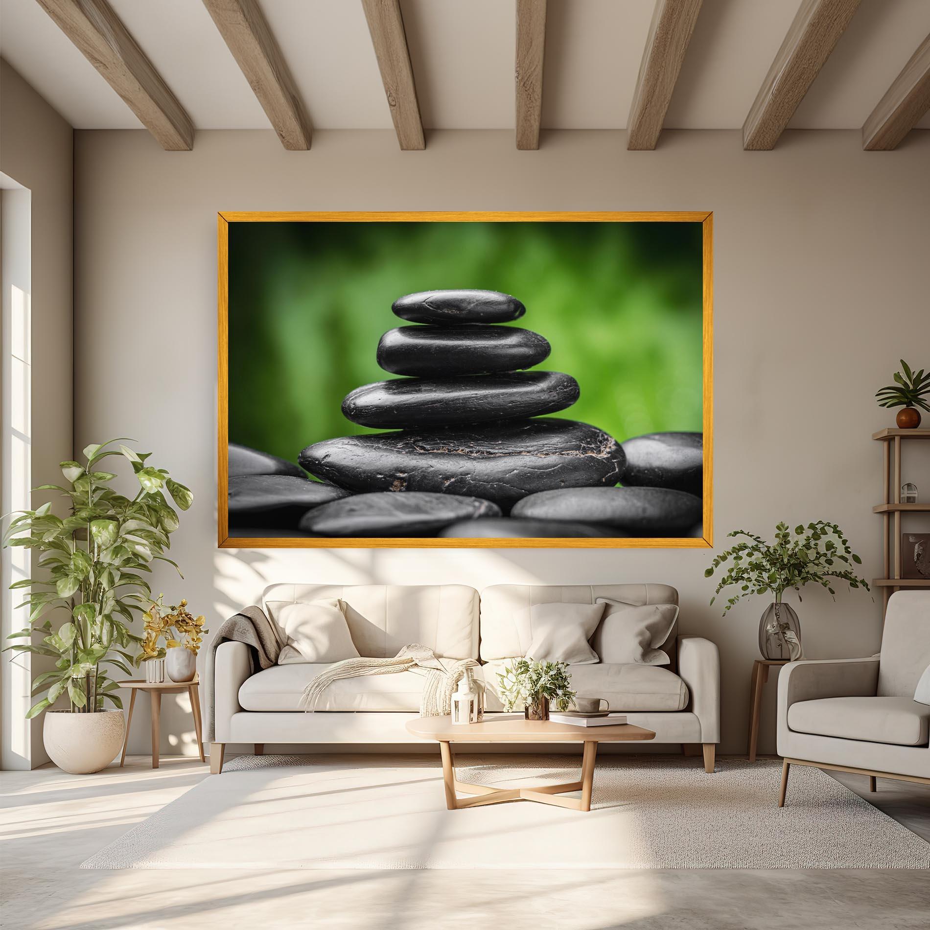 Tablou Canvas Black Stone Meditation mockup 6