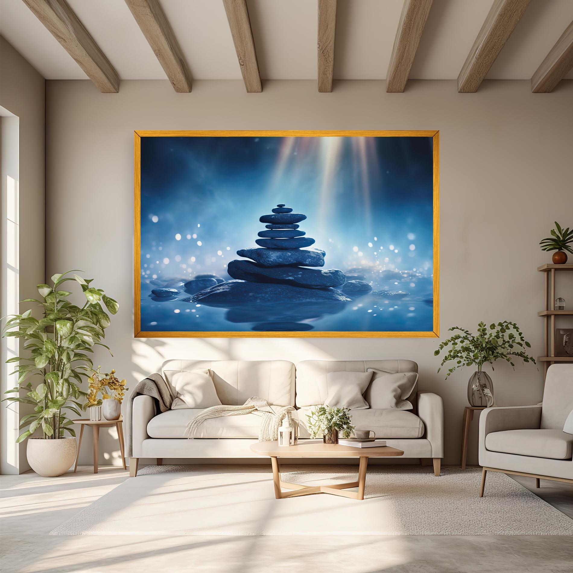 Tablou Canvas Blue Light Stone mockup 6